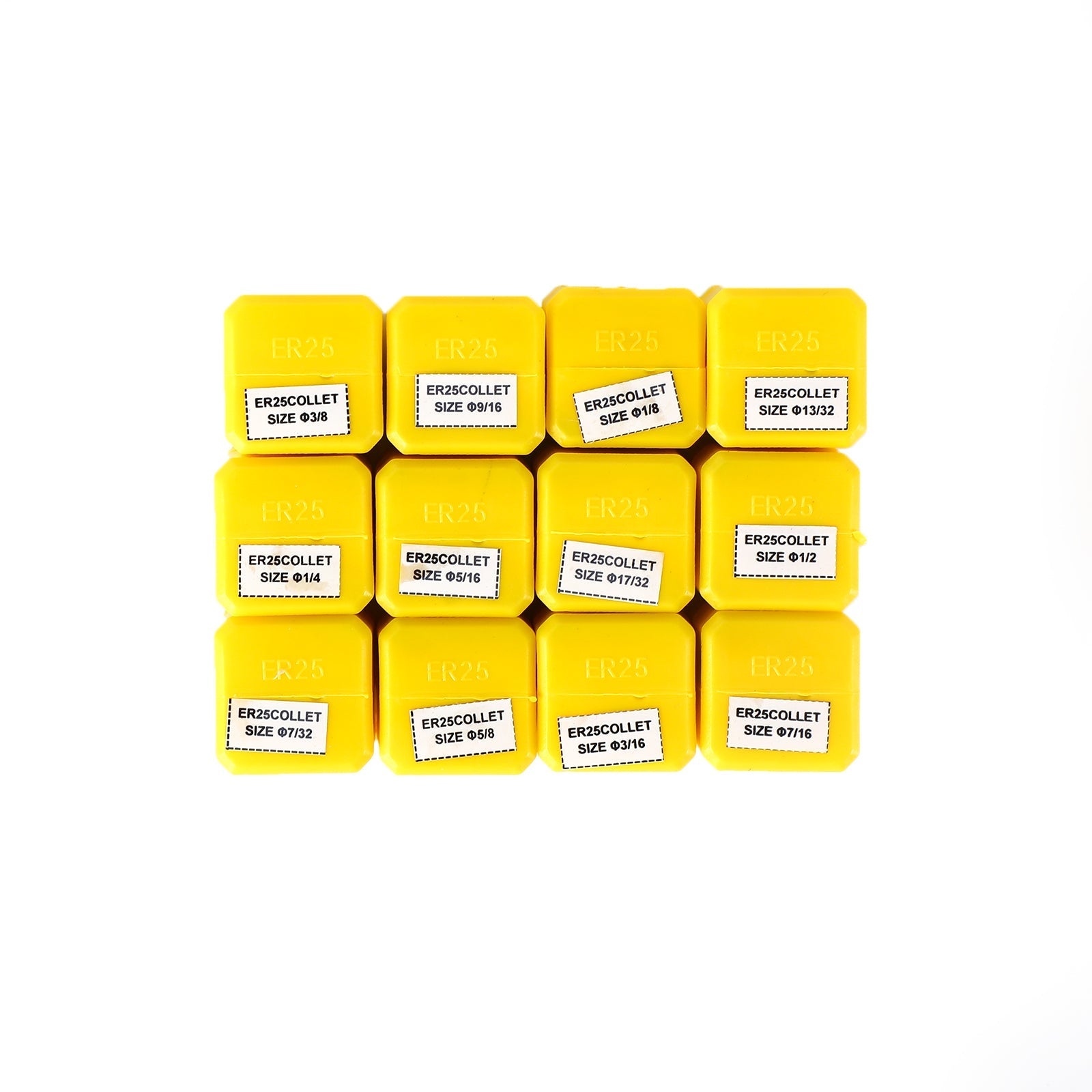 12 pièces ER25 pince à ressort 1/8 "-5/8" pour outil de tour de fraisage CNC