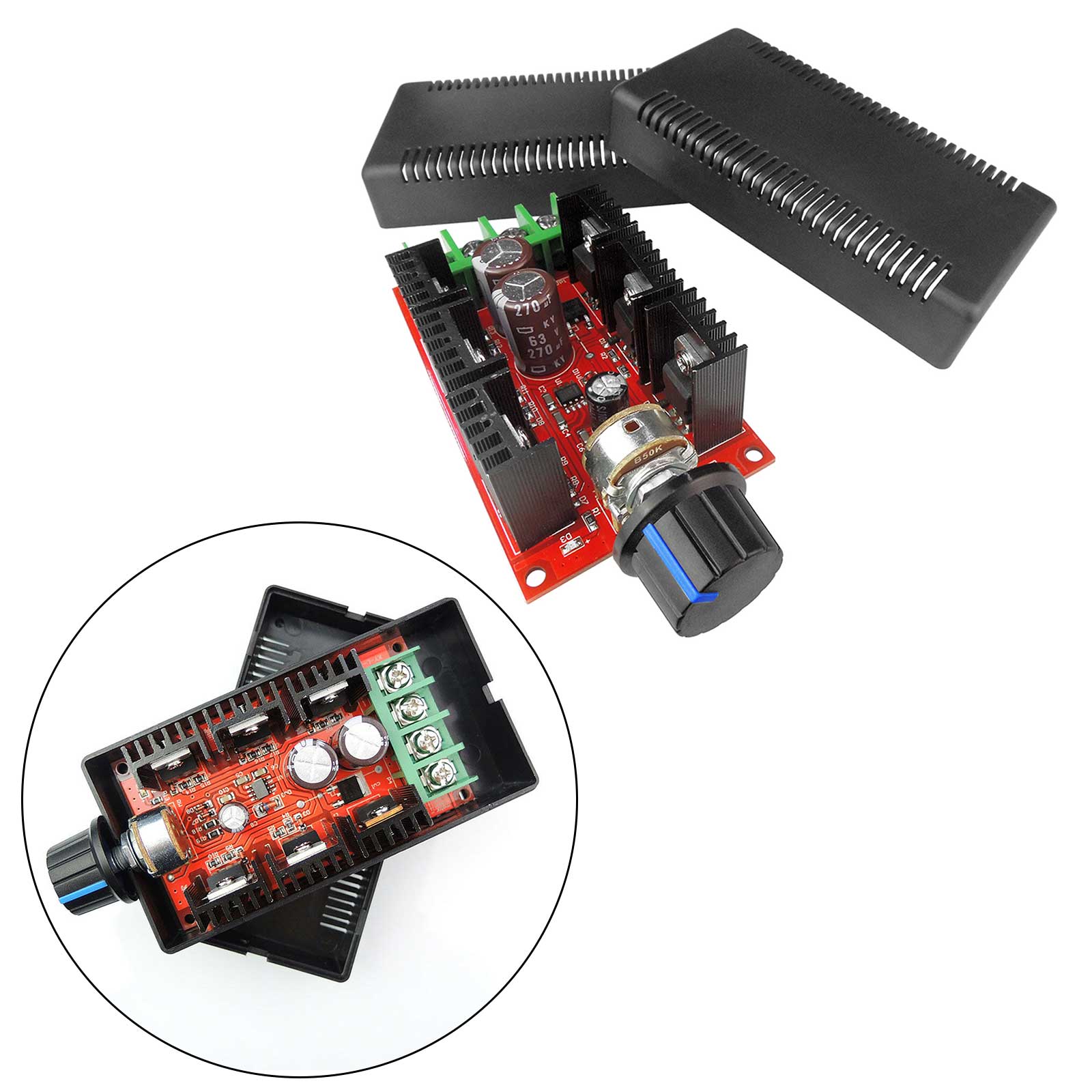 12V 24V 48V 2000W 10-50V 40A Contrôle de vitesse du moteur à brosse CC PWM HHO RC Controller