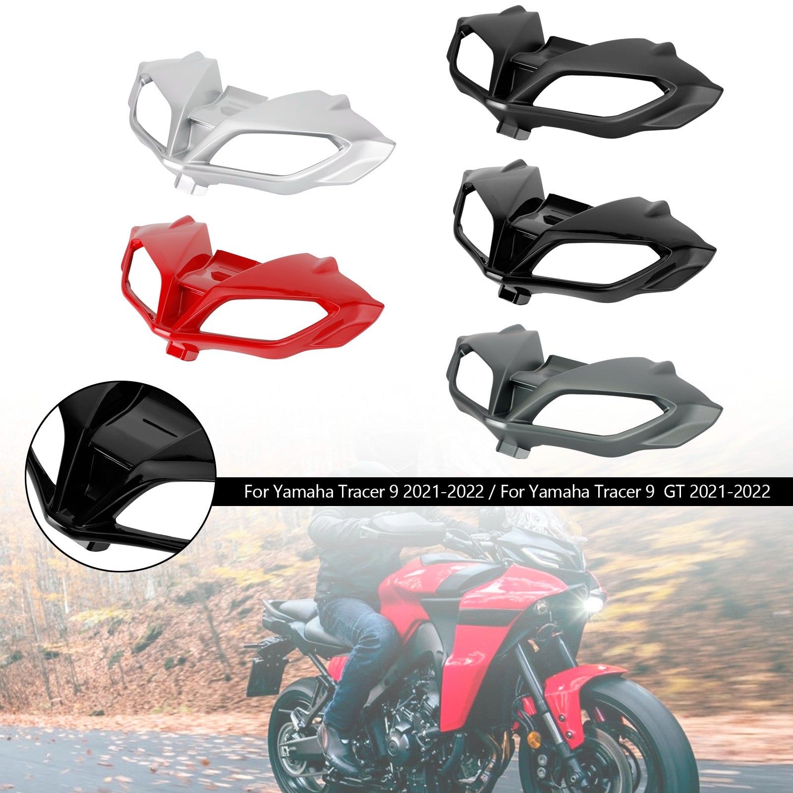2021-2022 Yamaha Tracer 9 GT Carénage de phare Stay Beak Nose Cone