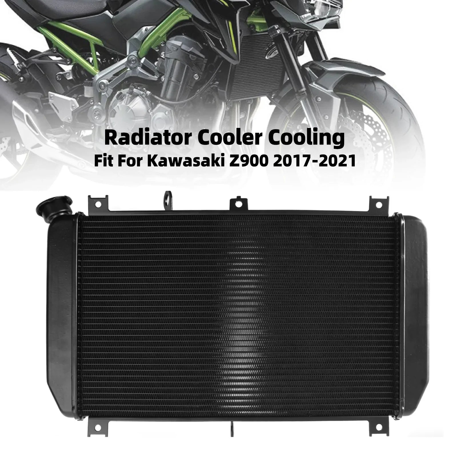 Radiatore di raffreddamento in alluminio per moto per Kawasaki Z900 2017-2021 2020 Generico