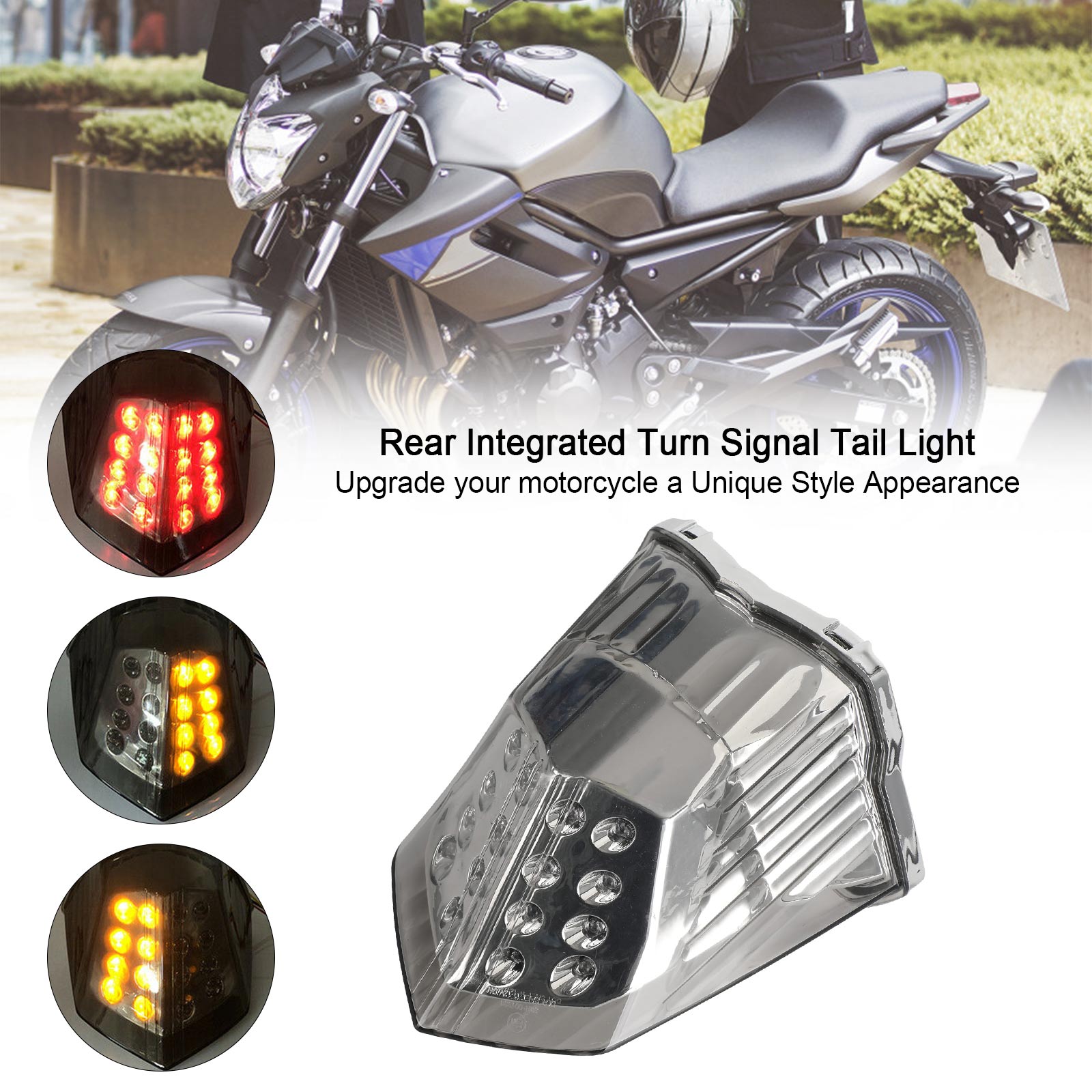 2009-2014 Yamaha Diversion 600 XJ6 FZ6 knipperende geïntegreerde achterste brand