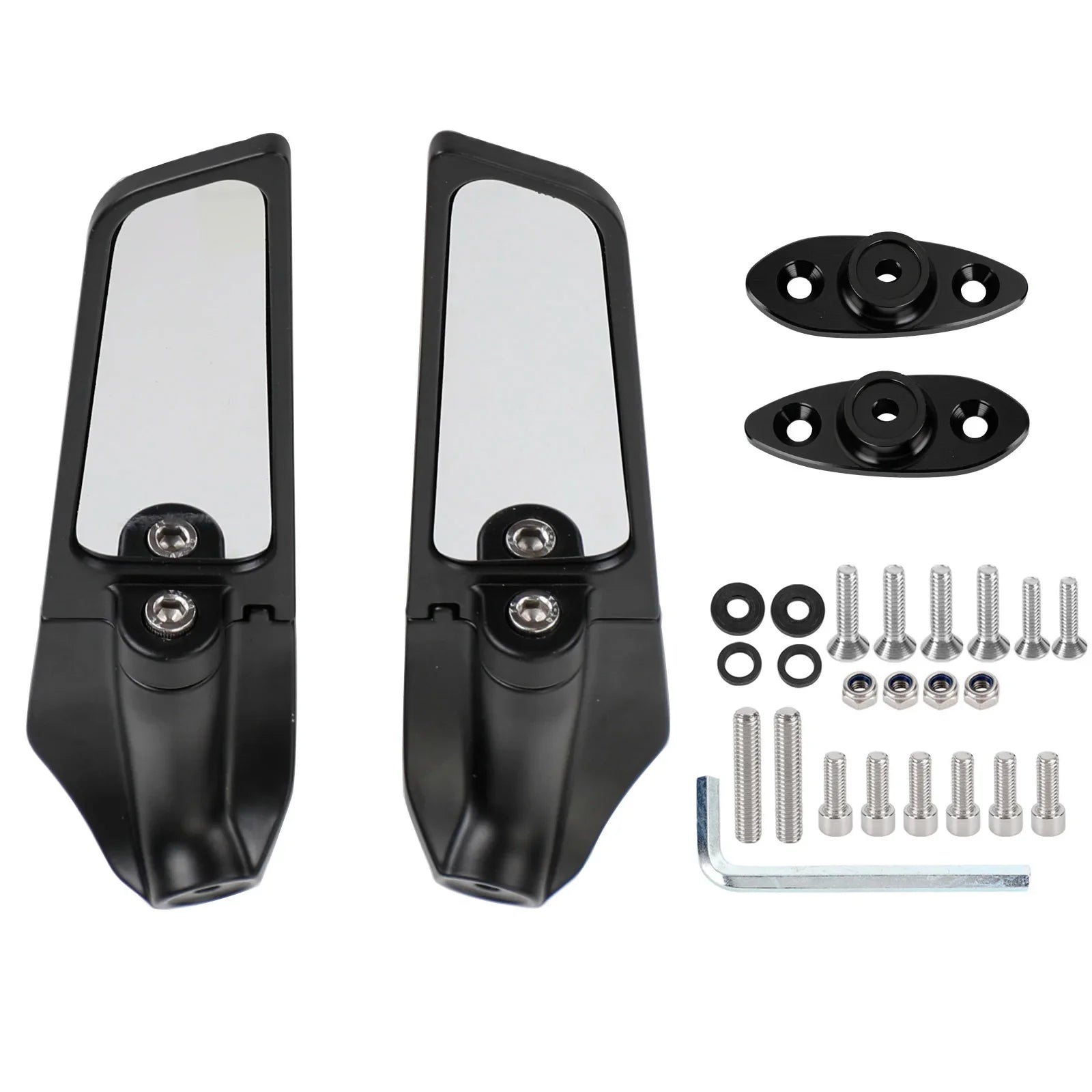 Rétroviseurs latéraux de becquet d'aileron d'aile pour Kawasaki ZX-6R Ninja ZX6R 650 01-21 générique