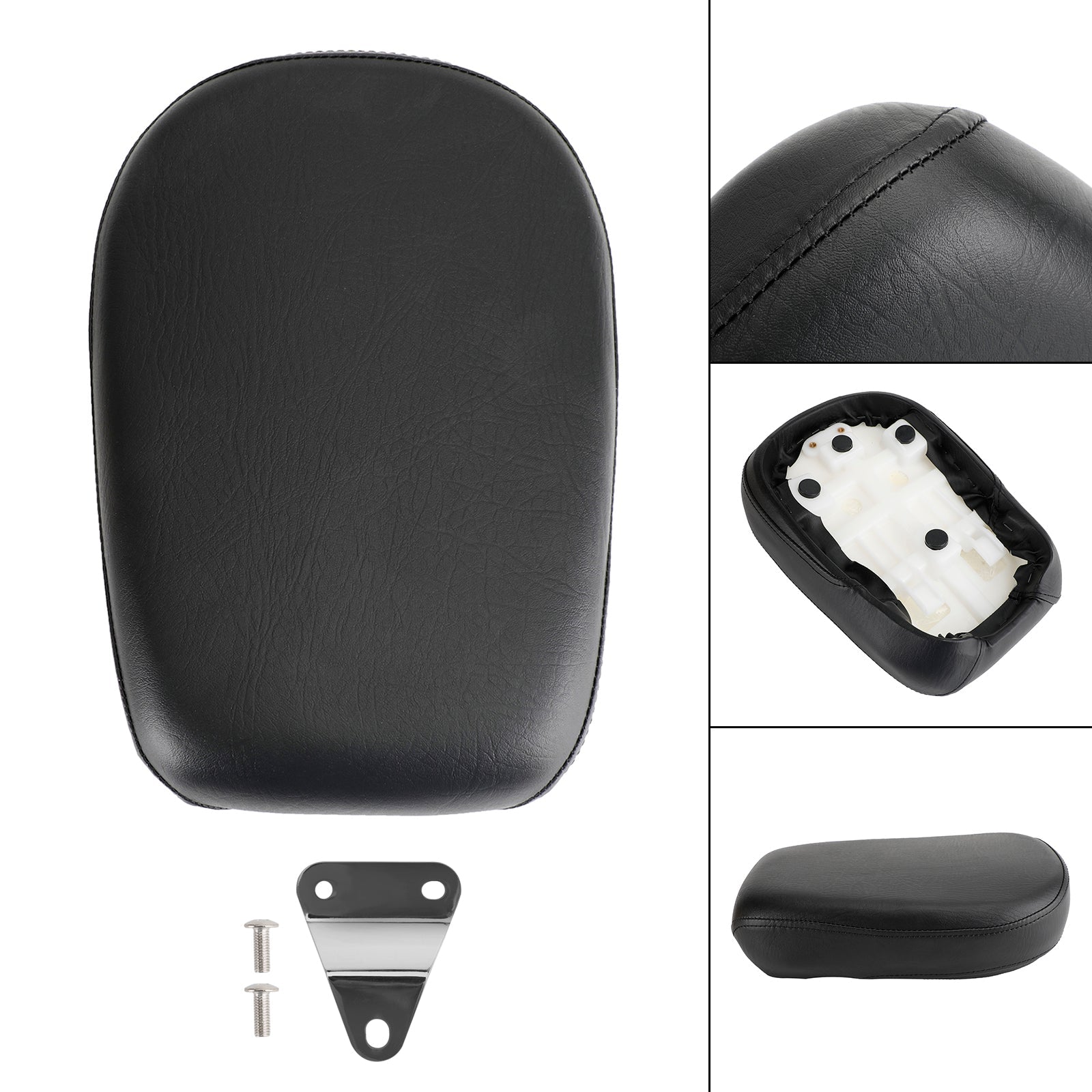 Yamaha V-Star Xvs650 1998-2010 Cojín del asiento del pasajero trasero Pu Beanbag plano