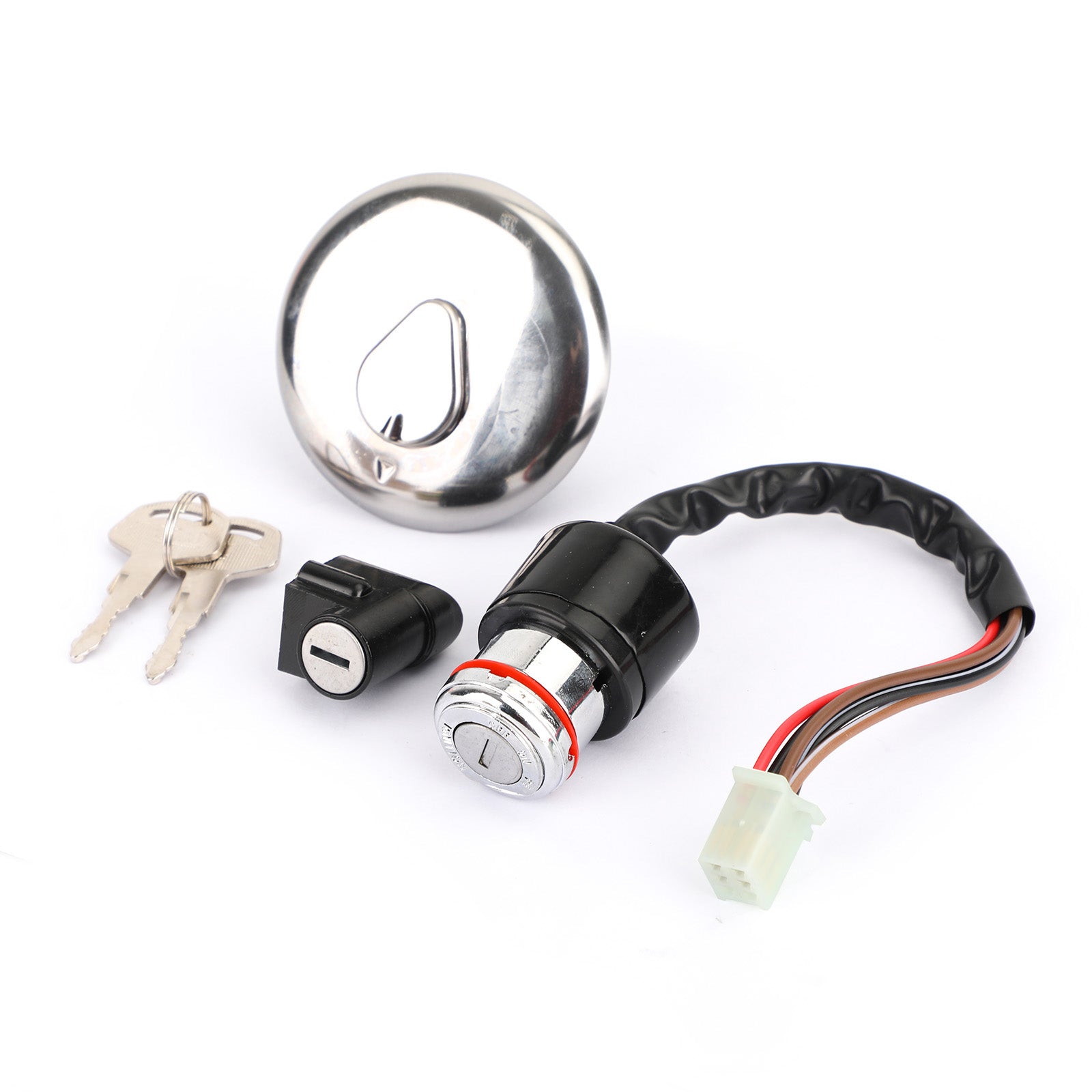 Contactslot Brandstof Gas Cap Lock Montage Fit voor Suzuki GN125 GN 125 1982-2001 Generieke