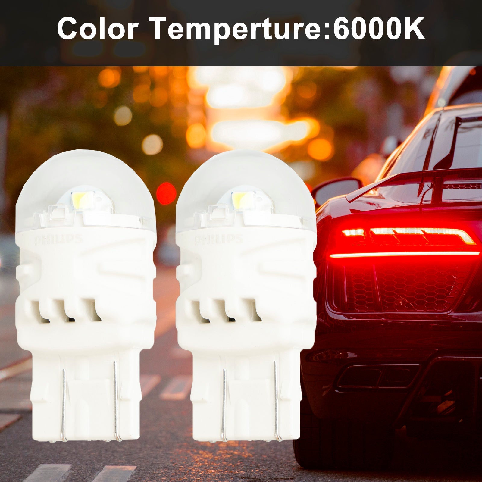 Para Philips 11066CU31B2 Ultinon Pro3100 LED-BLANCO W21/5W 6000K W3x16d