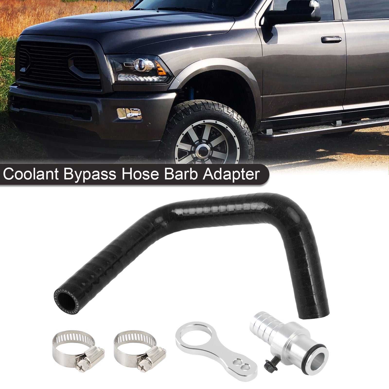 Adaptateur cannelé de tuyau de dérivation de liquide de refroidissement pour Dodge Ram 6.7L Cummins 2009-2019 générique