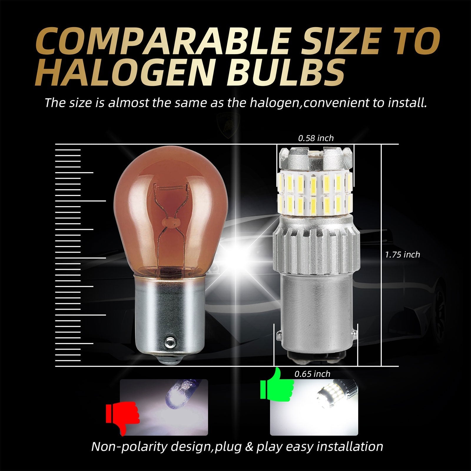 2x 1200lm a LED Canbus LED Diurne LED BIRT Generico bianco