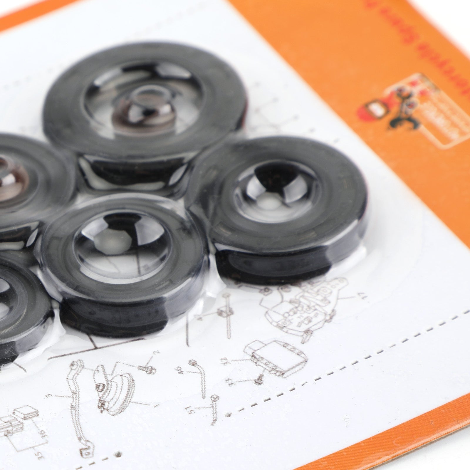 9-delige motoroliekeerringset voor Honda XL200R XL185 XL185S 1979-1993 Generiek