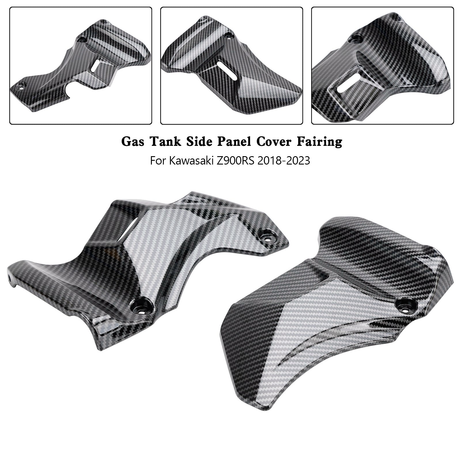Kawasaki Z900RS 2018-2023 Panneau de revêtement d'habillage latéral du réservoir d'essence Capot de carénage