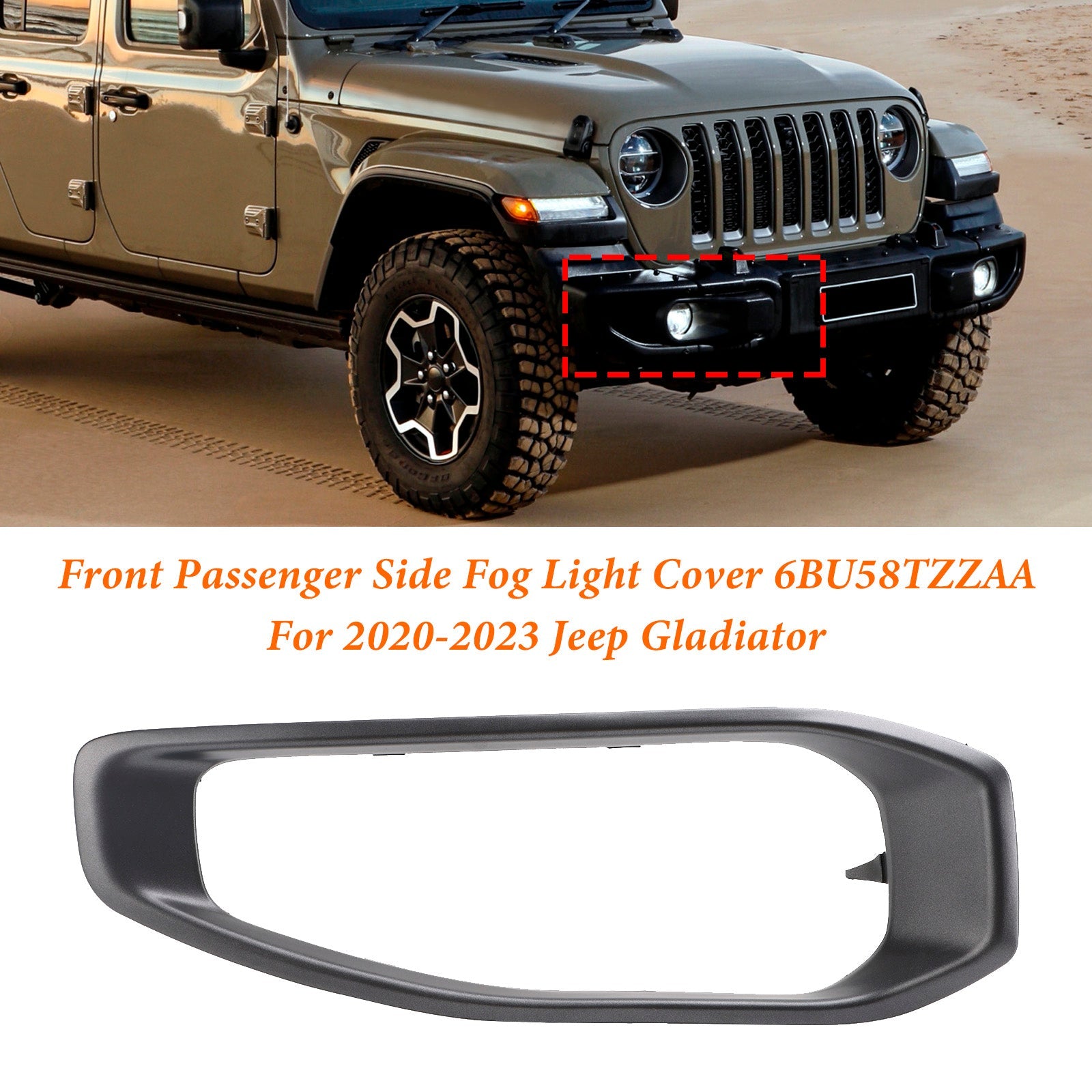 Jeep Gladiator 2020-2023 Slika stojala Garnish FORMONSKE STRAN 6BU58TZZAAAA