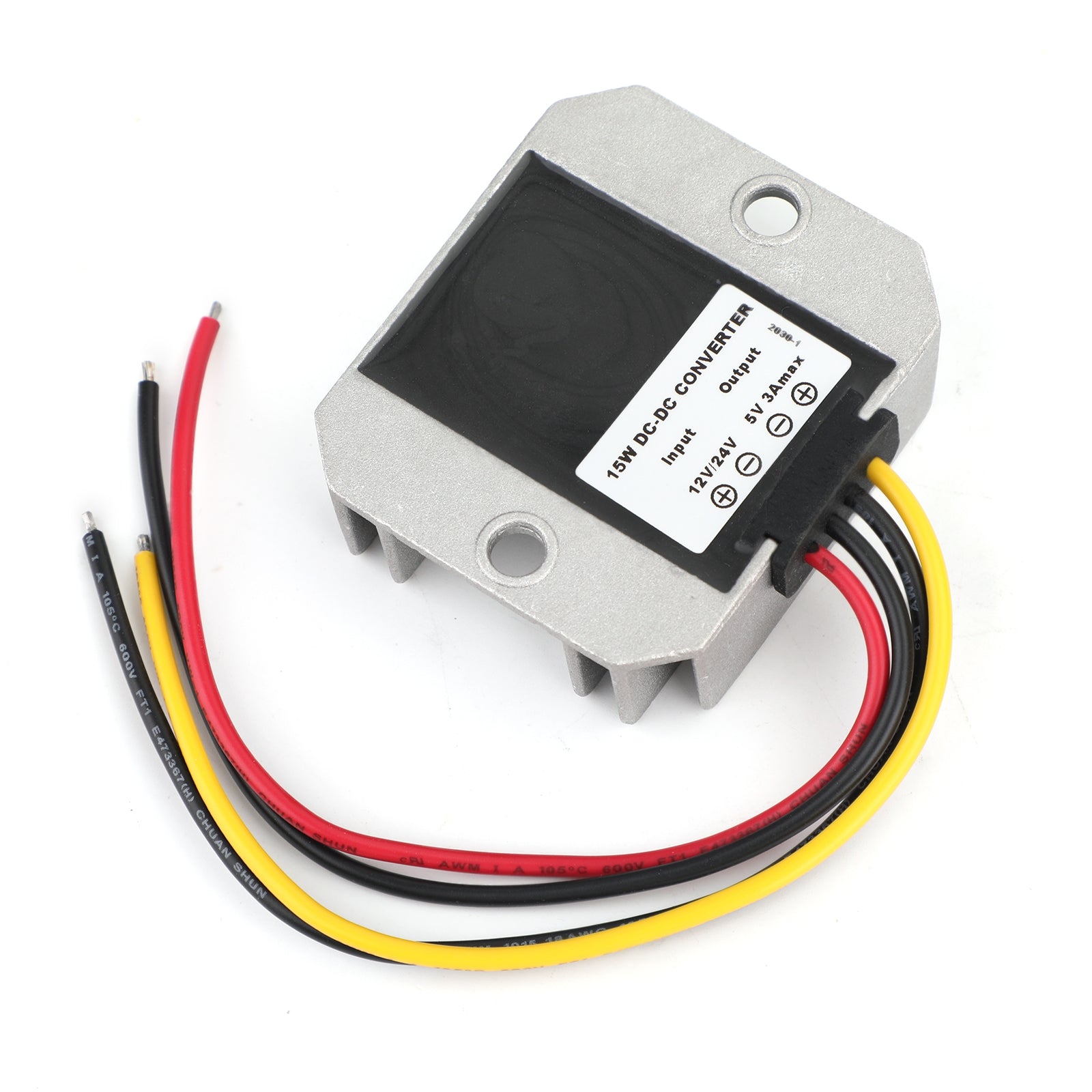 Étanche 12V/24V à 5V 3A 15W Régulateur de convertisseur de puissance CC/CC abaisseur