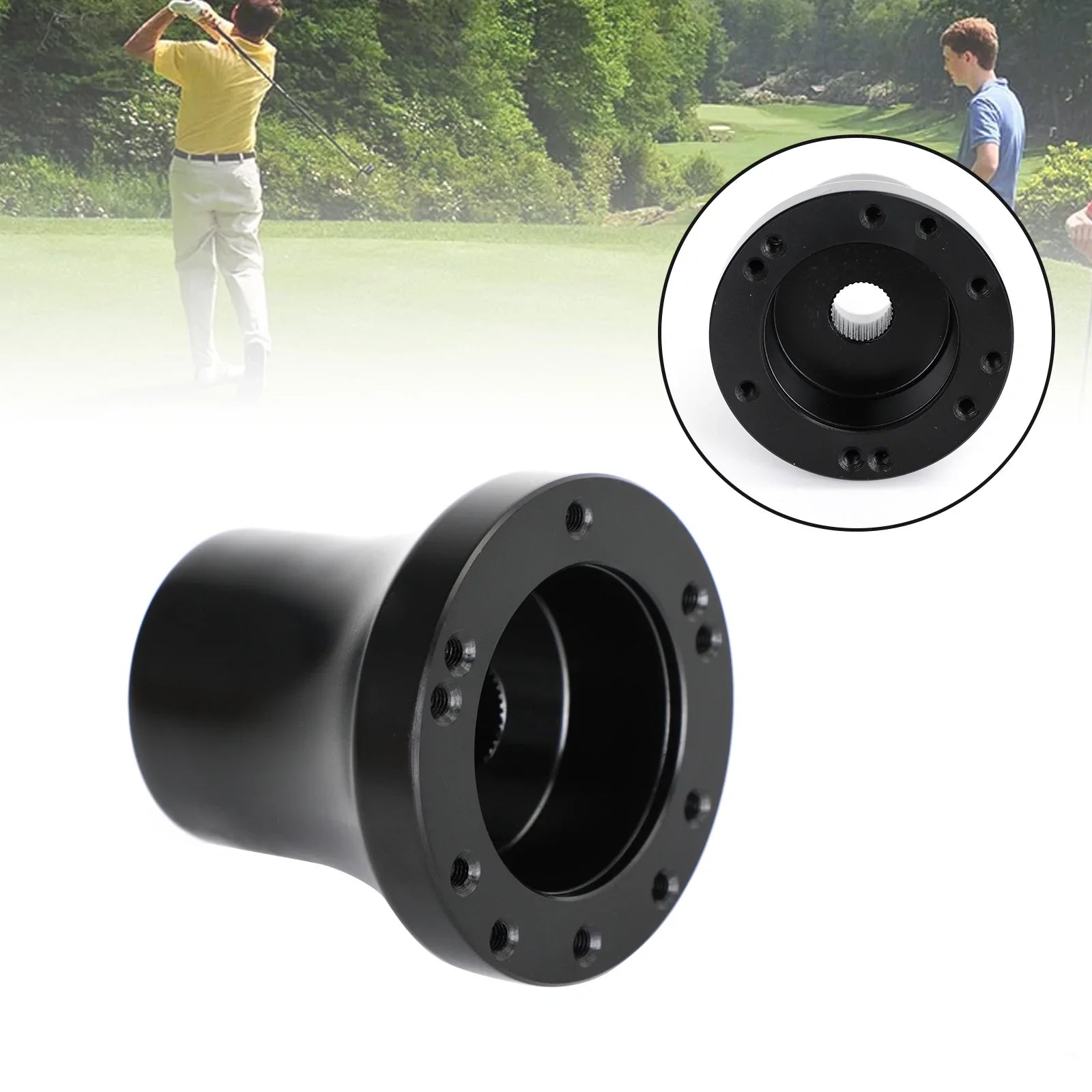 Wózek golfowy Aluminiowy adapter kierownicy do samochodu Club Car DS 1984-up Generic Black