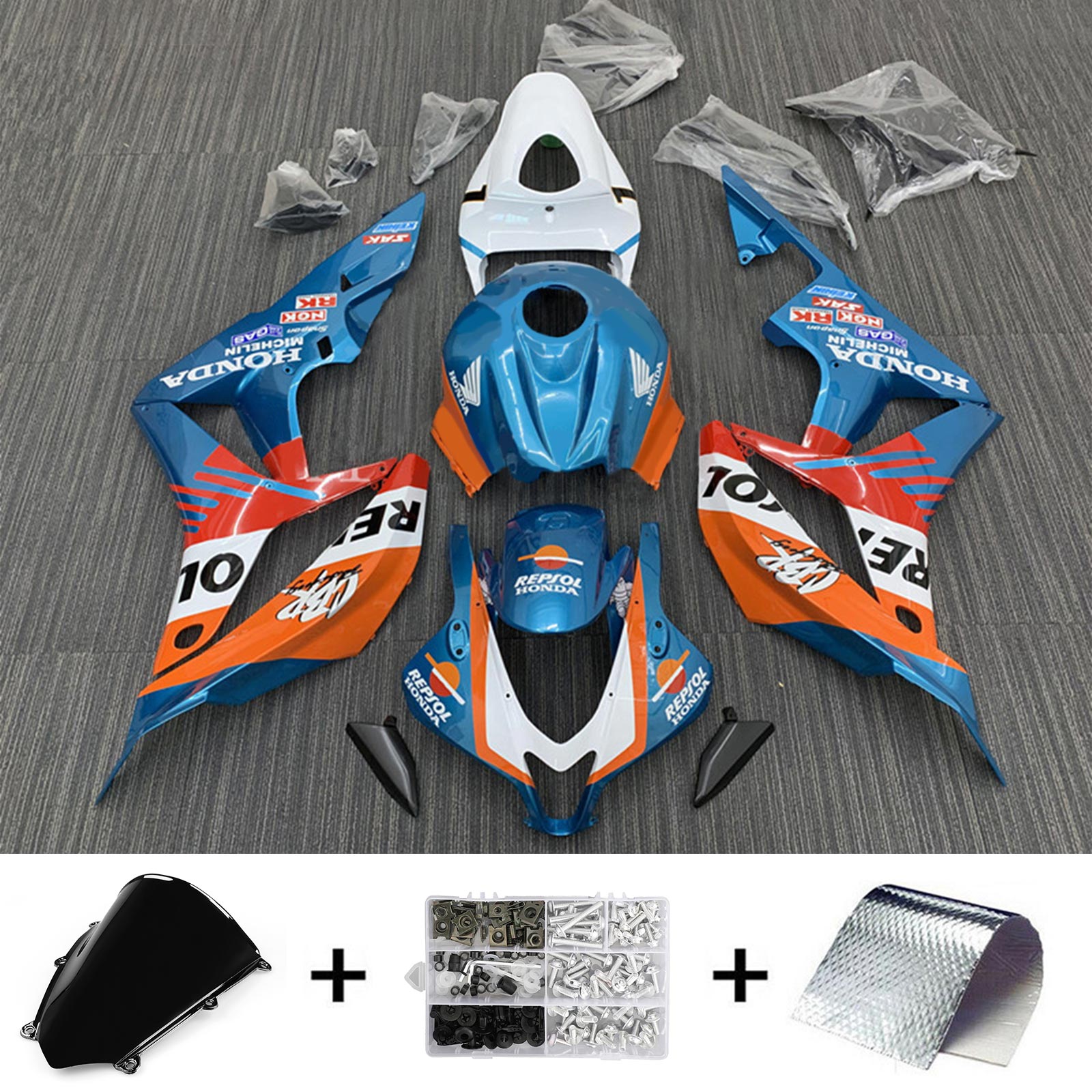 Amotopart Honda CBR600RR 2007-2008 F5 Kit Carrosserie Plastic Abs