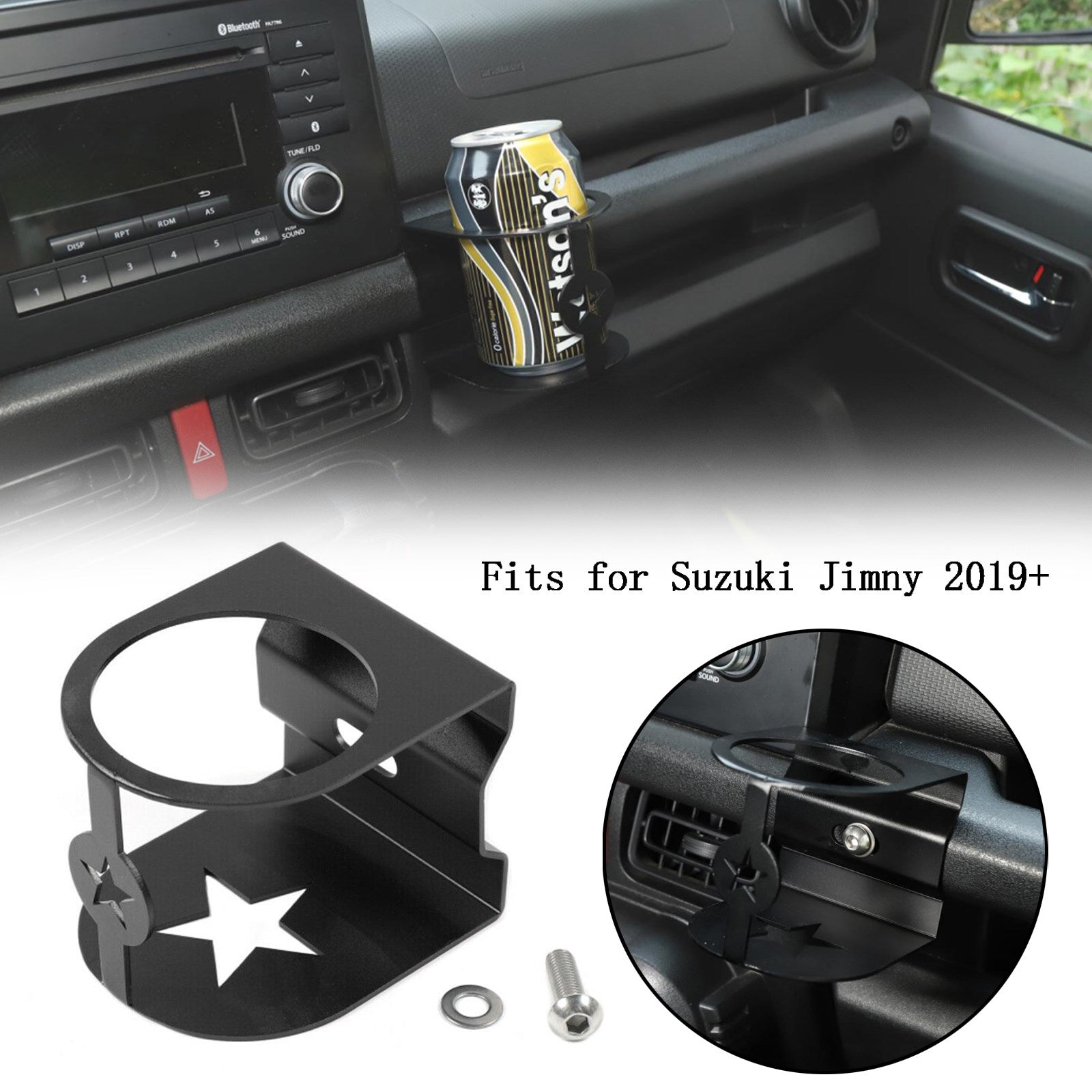 Aluminiowy uchwyt montażowy na kubek z wodą do Suzuki Jimny 2019+