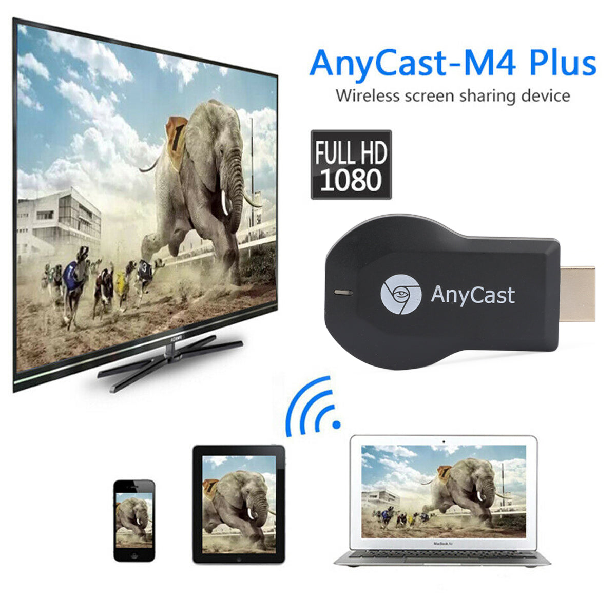 Näyttövastaanotin Dongle Streamer Anycast 4K M4+ Air Play HDMI TV Stick WIFI
