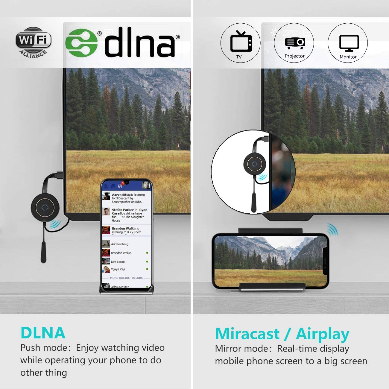 Prawdziwy odbiornik TV 4K G10 Dongle Wyświetlacz HDMI TV WiFi TV Streamer