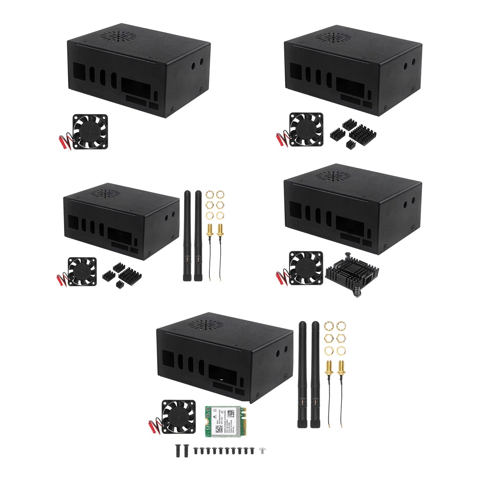 Orange Pi 5 Plus metalowy obudowa chłodzenia z zewnętrznym wentylatorem i anteną Wi -Fi