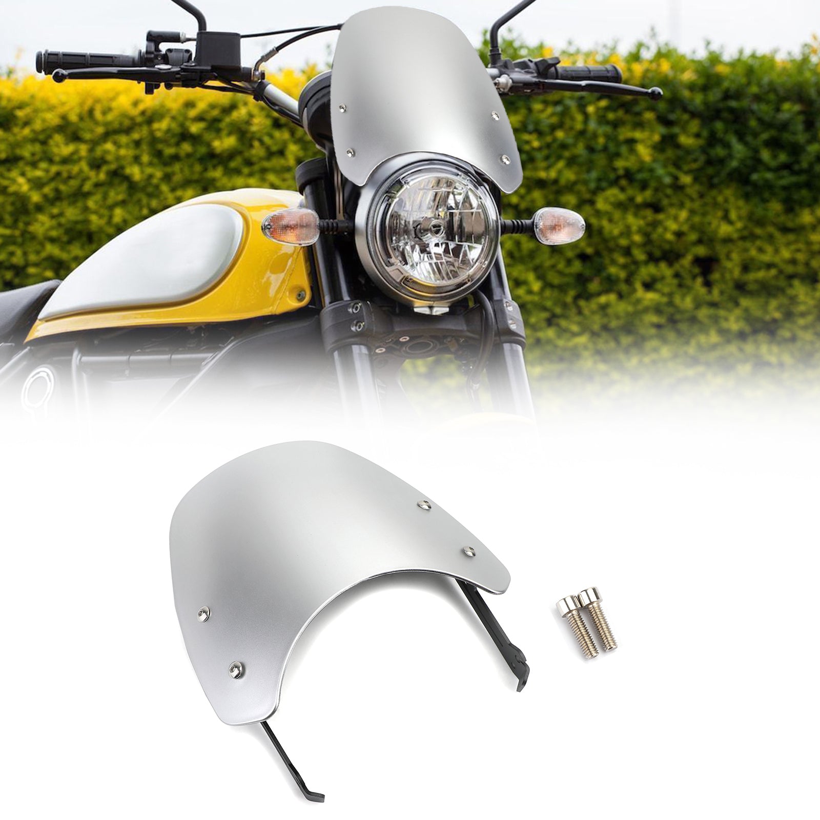 Parabrezza Protezione antivento per parabrezza Per Ducati Scrambler Silver Generic dal 15-2018