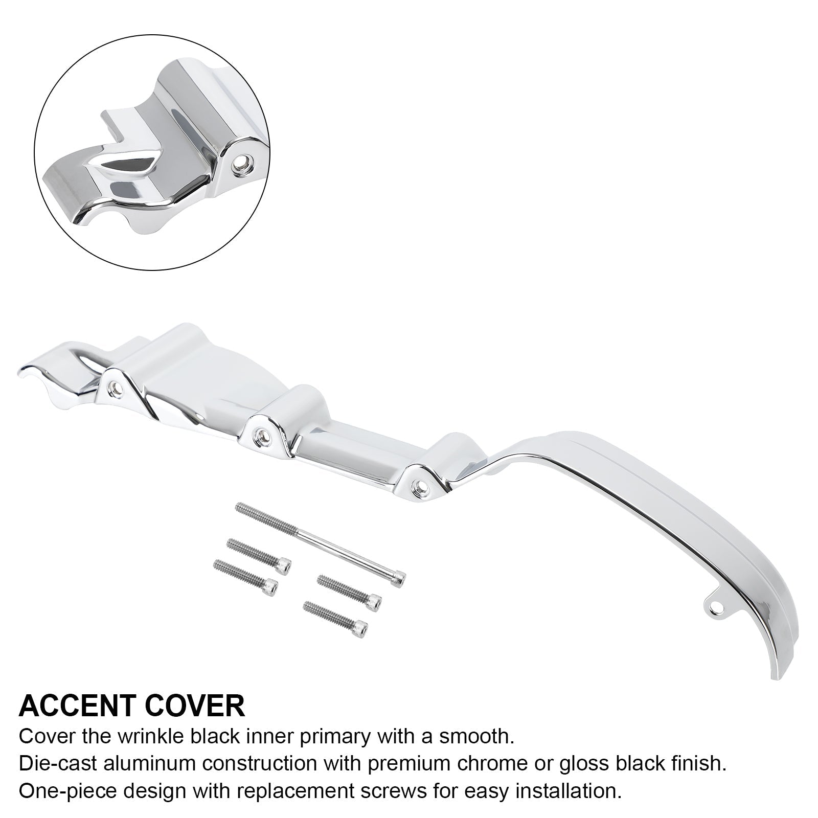 Milwaukee M8 2017-2020 Kuryakyn Chrome Precision Cubierta decorativa interior genérica primaria