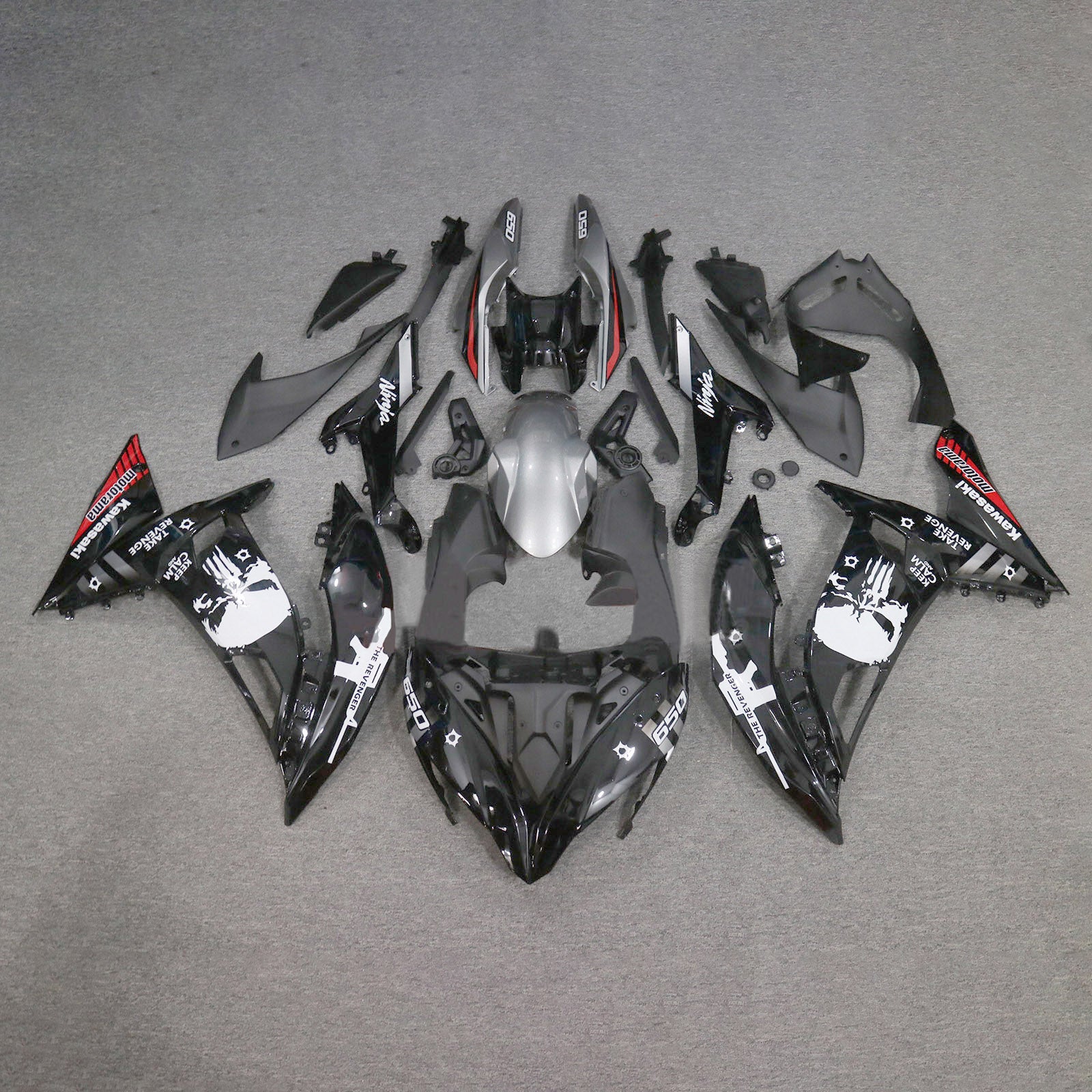 Amotopart Kuipset Kawasaki ER6F/Ninja 650 2017-2019 ABS Kunststof Carrosserie