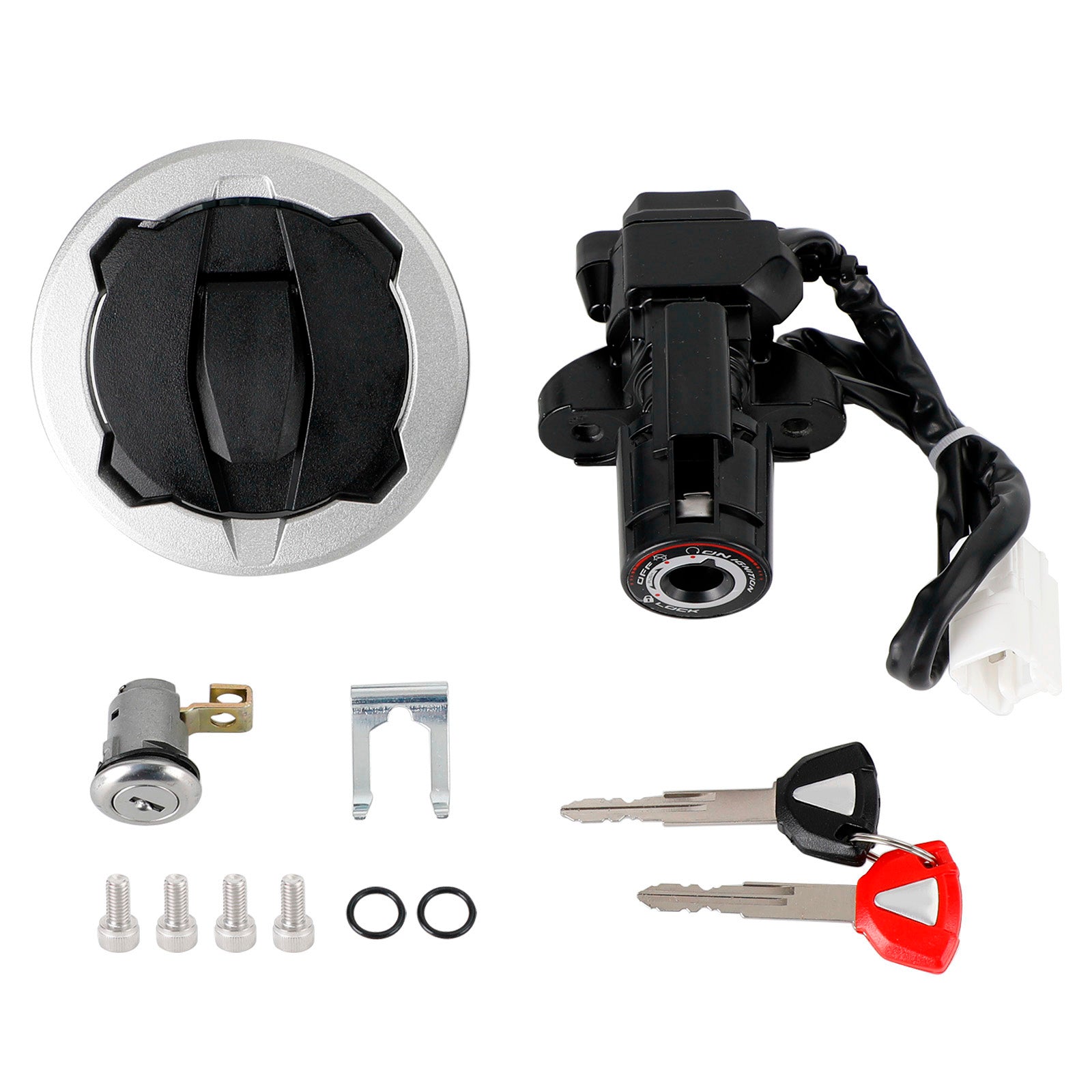 Kawasaki Ninja 400 Z400 2018-2023 Przełącznik kluczyka zapłonu Korek wlewu paliwa Zespół zamka siedzenia