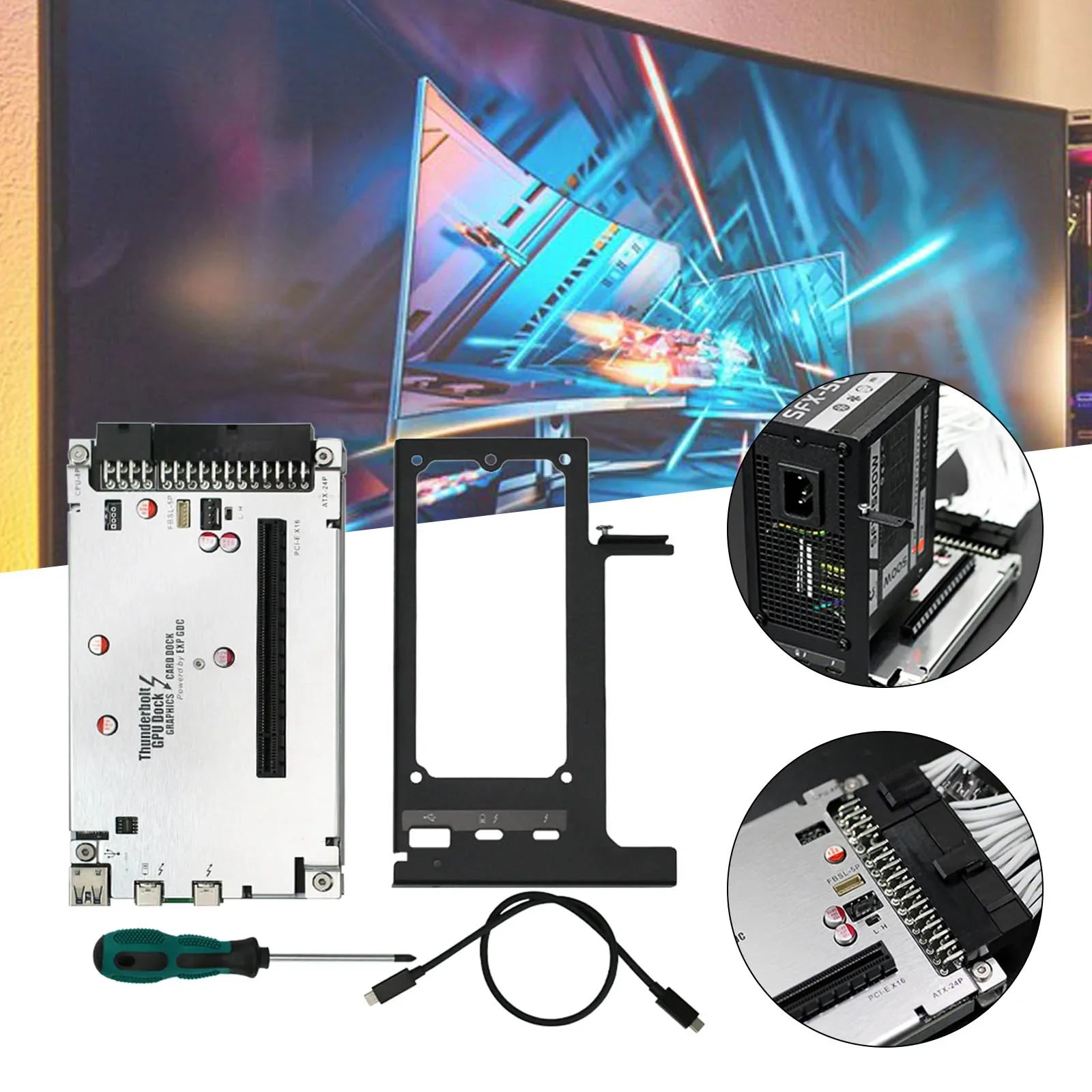 Support étendu pour carte graphique Thunderbolt 3 4 ports TH3P4G2 mini USB3.0