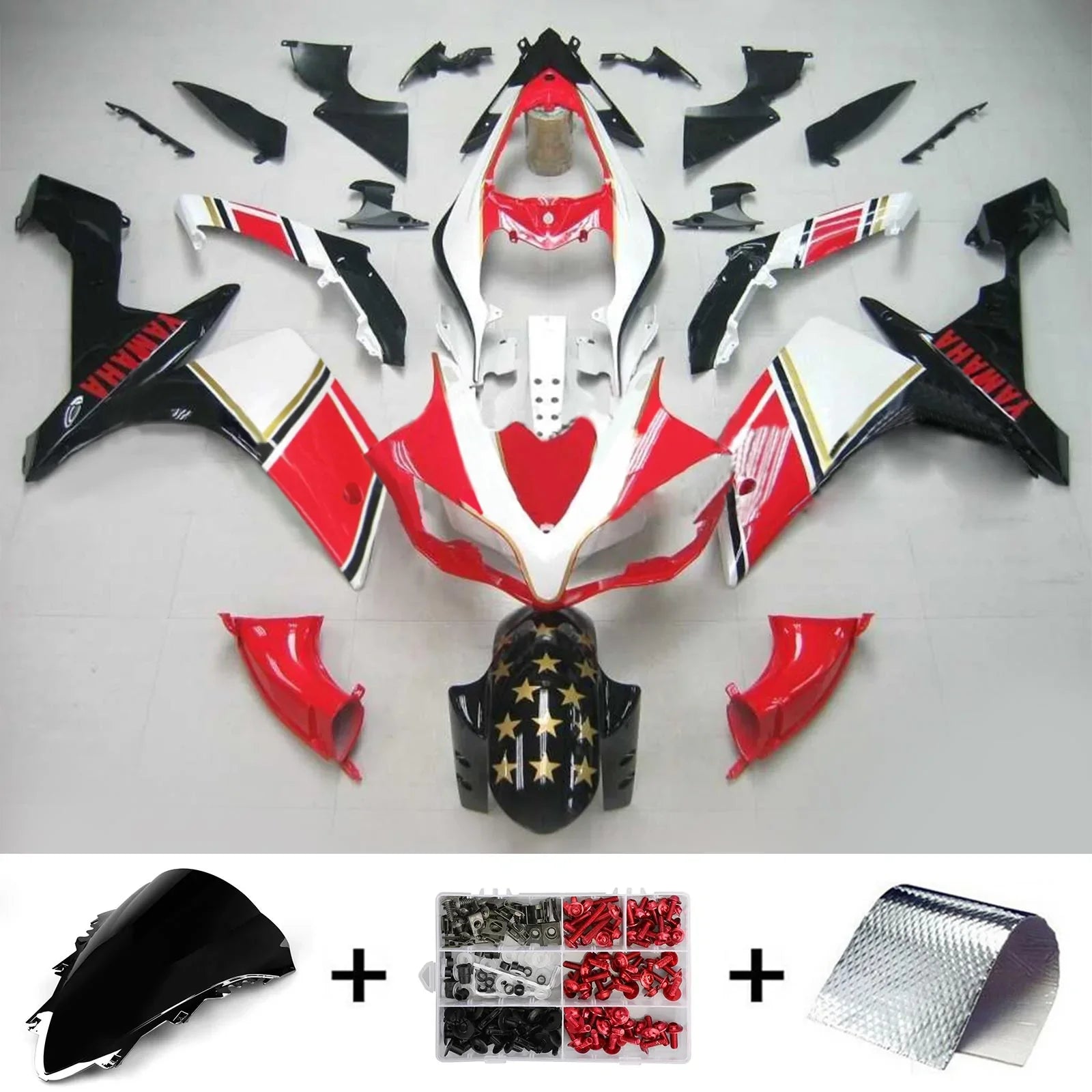 Kit de carénage Amotopart pour Yamaha YZF 1000 R1 2007-2008 générique