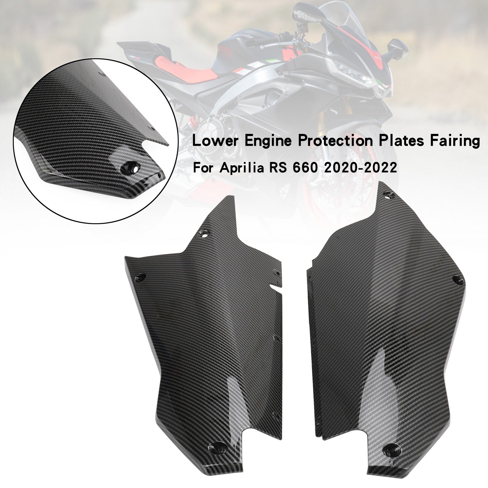 Aprilia Rs 660 2020-2024 Alemman hiilimoottoripaneelien suojaaminen