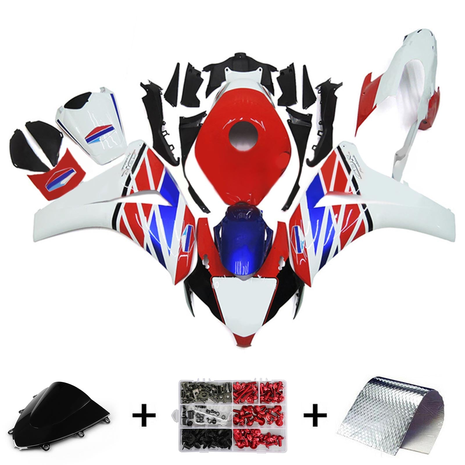 Amotopart Honda CBR1000RR 2008-2011 ABS muovinen korin suojasarja