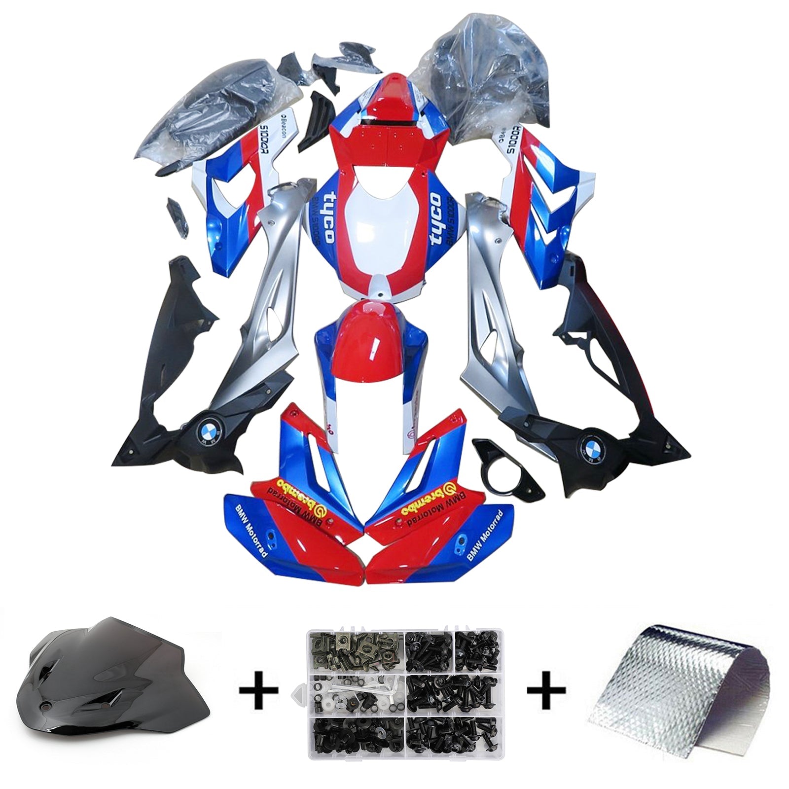 Amotopart BMW S1000R 2015-2017 ABS kunststof carrosseriekuipset