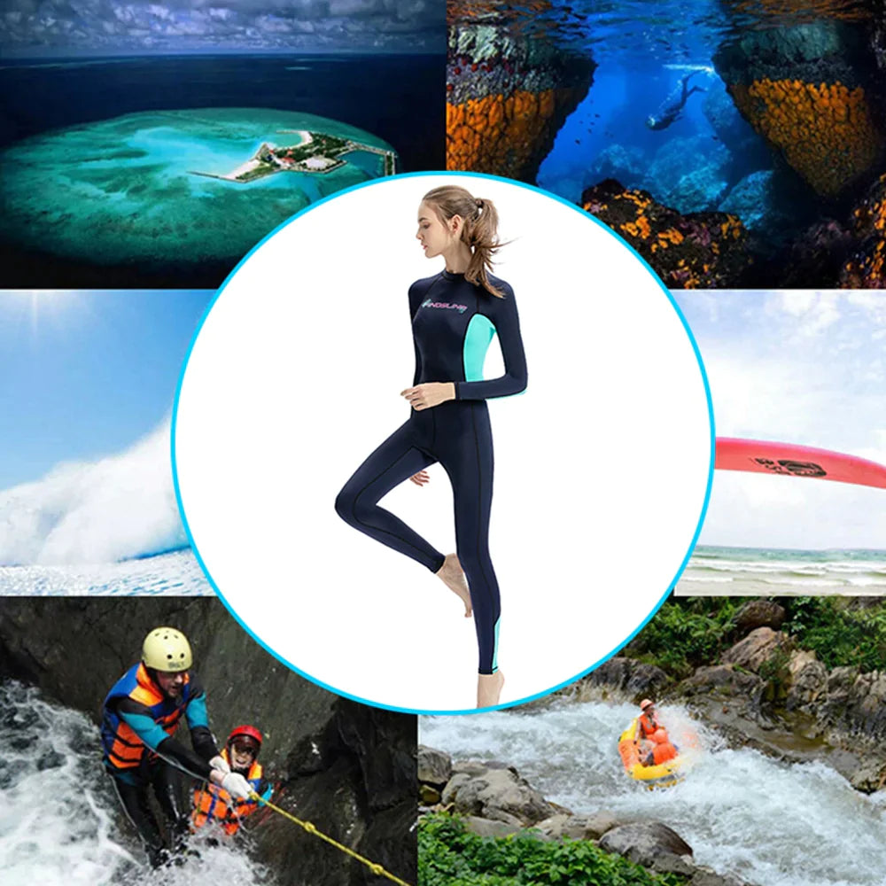 Combinación de buceo de seda de hielo ultra delgado para mujeres