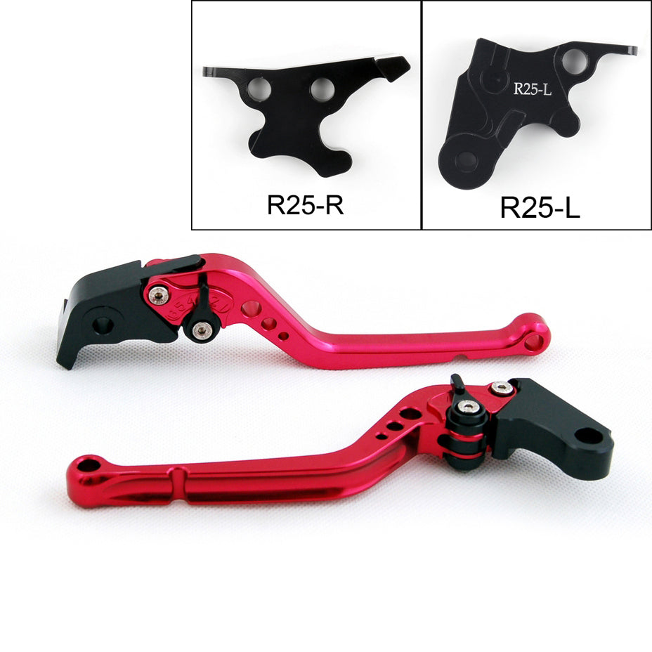 Leve della frizione freno lunghe per Yamaha YZF R3 2015 YZF R25 2014-2015 Nero generico