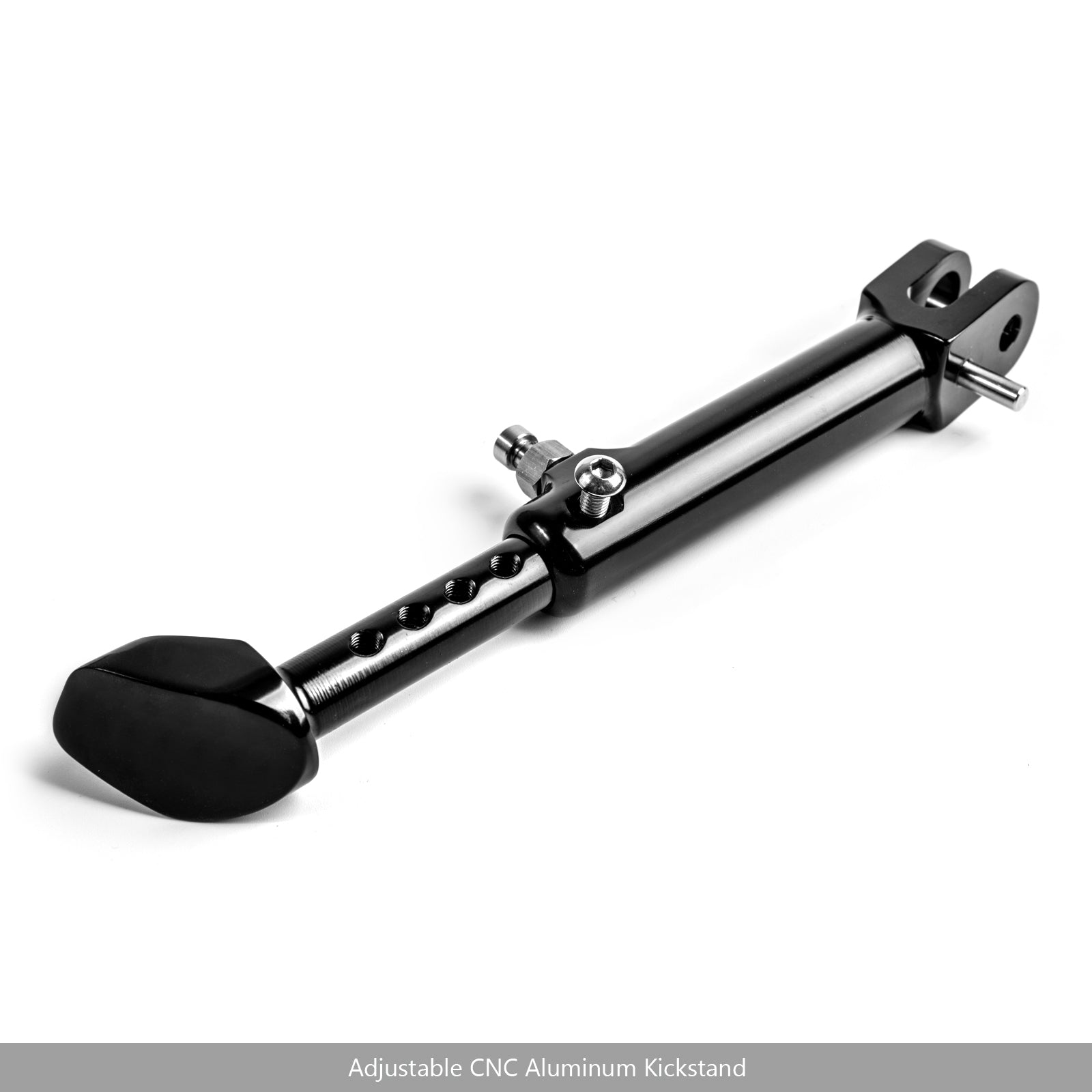 Cavalletto laterale regolabile in alluminio CNC per Kawasaki Z900RS 2018 Nero generico