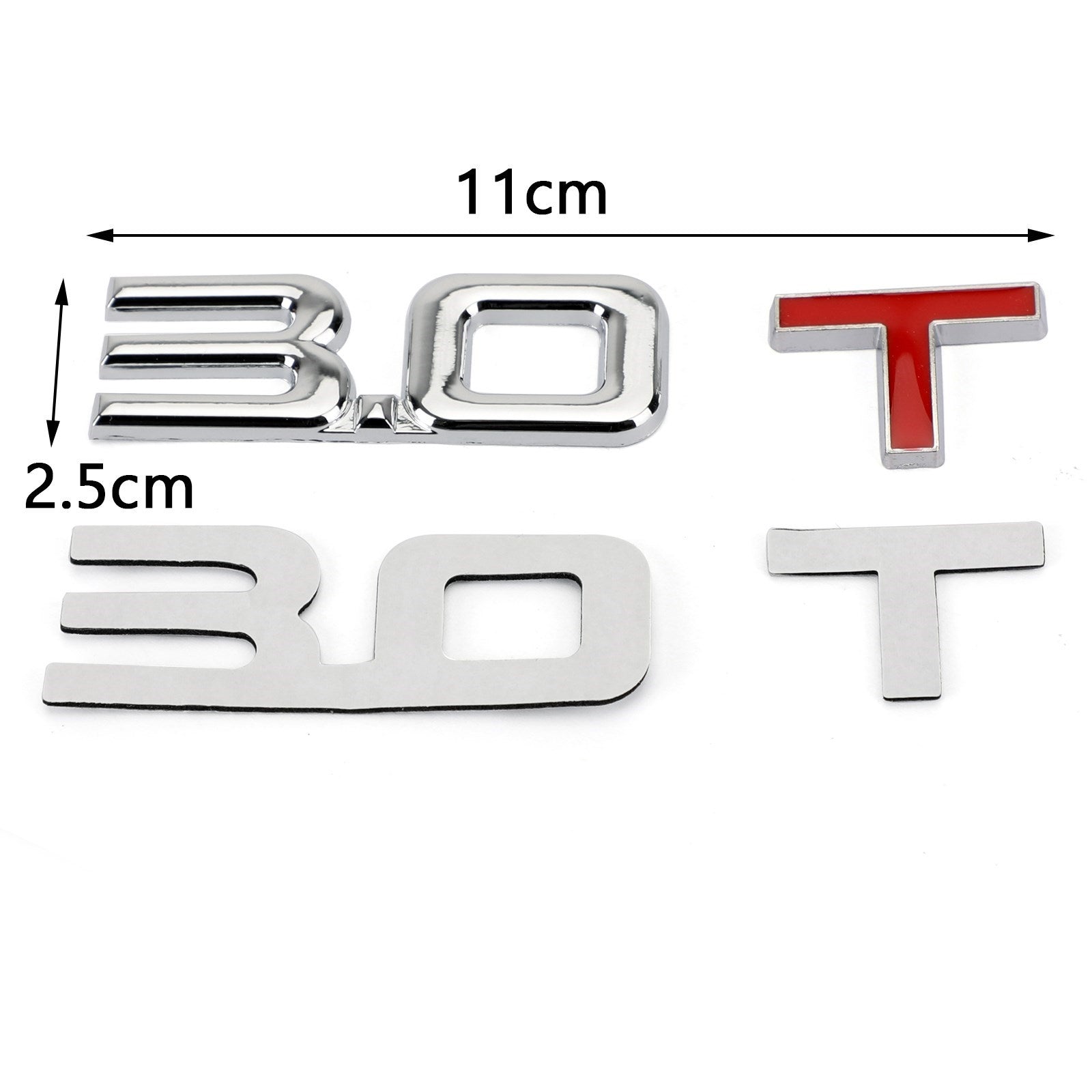 3.0T 3D Metal Emblem merkkitarra Audi A3 A4 A5 A6 A7 B6 B7 B8 Q3 Q5 Q7 TT Generic