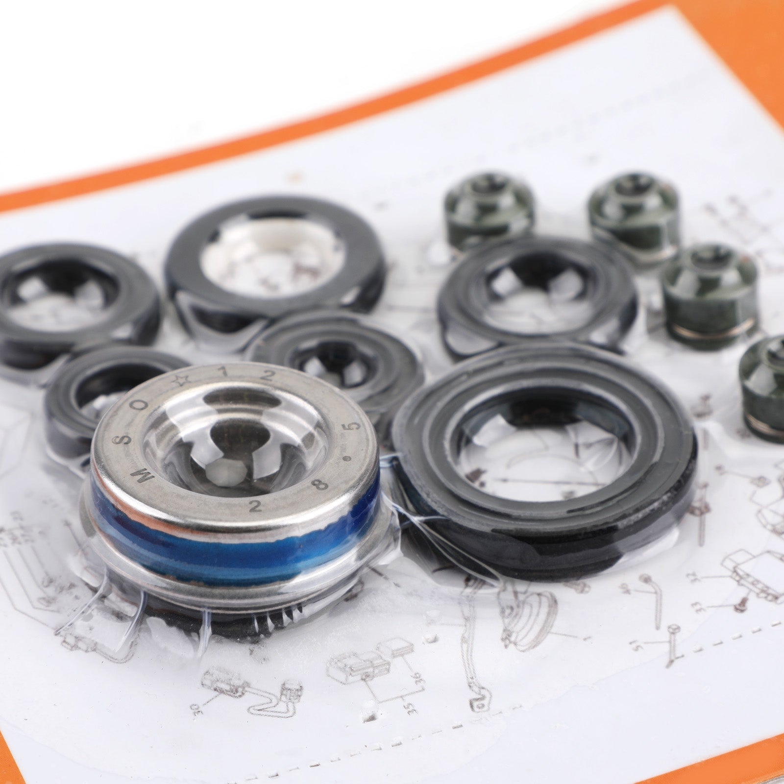 11pcs Motoroliekeerringset voor Honda XL125V XLV125 01-10 VT125C Shadow 99-08 Generiek