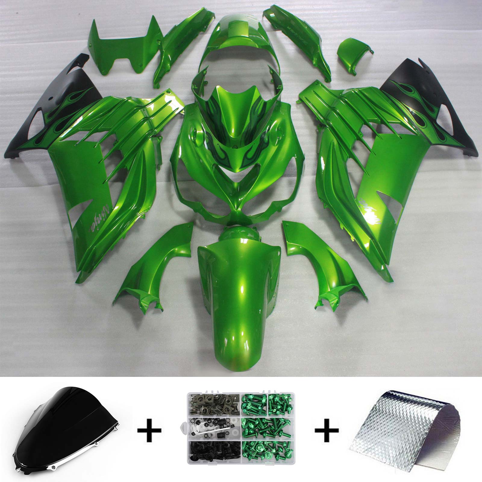 Amotopart Kawasaki ZX14R 2006-2011 ABS kunststof carrosseriekuipset