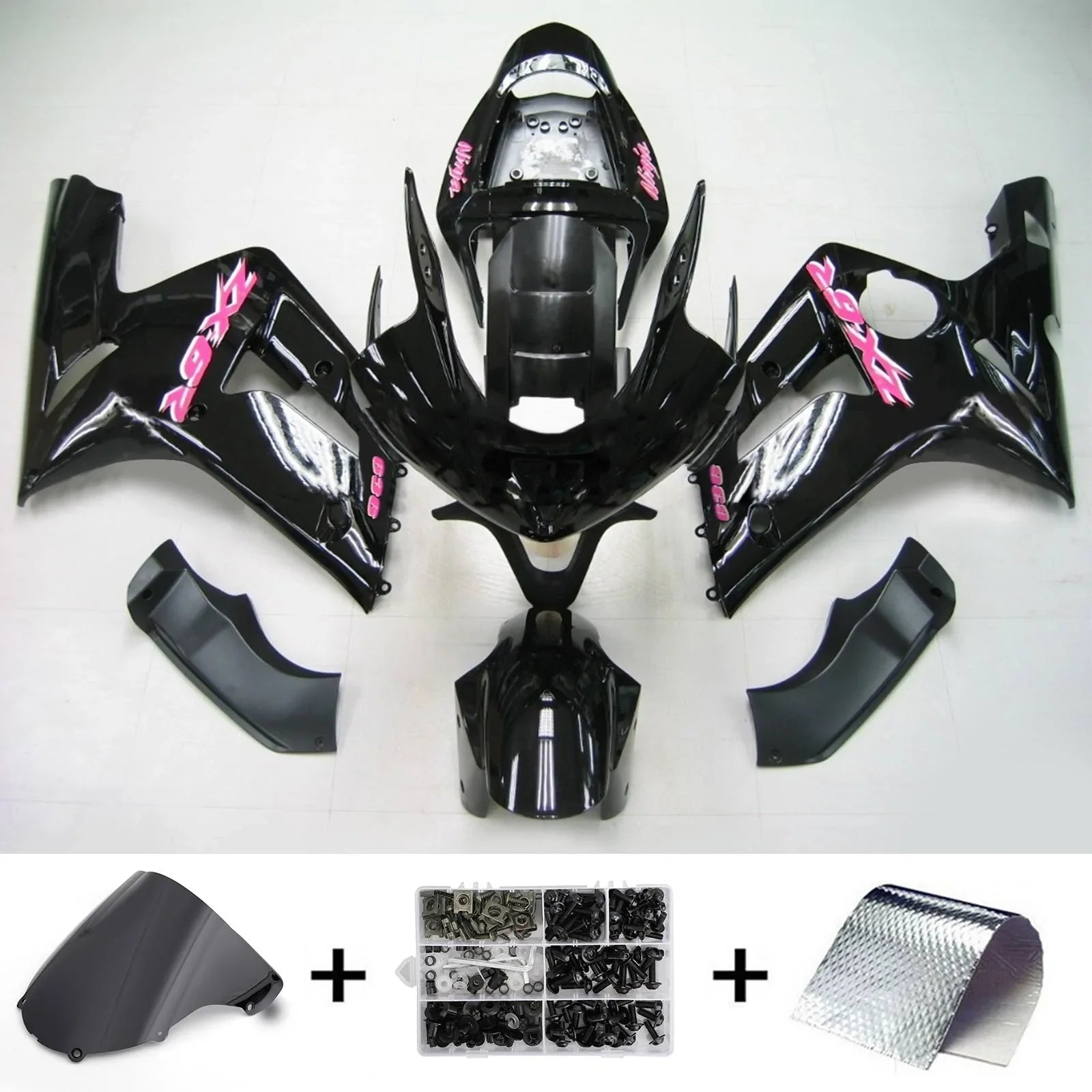 Zestaw owiewek Amotopart do Kawasaki ZX6R 636 2003-2004 Generic