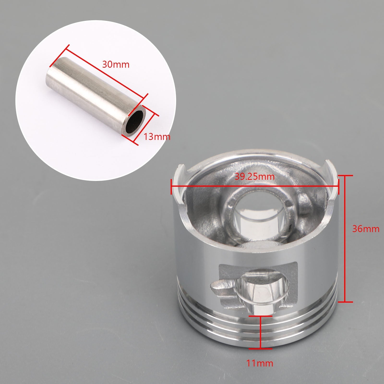 Jeu de segments d'axe de piston STD/+0.25/+0.50/+0.75/+1.00 Taille d'alésage pour Honda C50 CUB CRF 50 F ST ZB Z 50 J/R 1985-2012 Générique