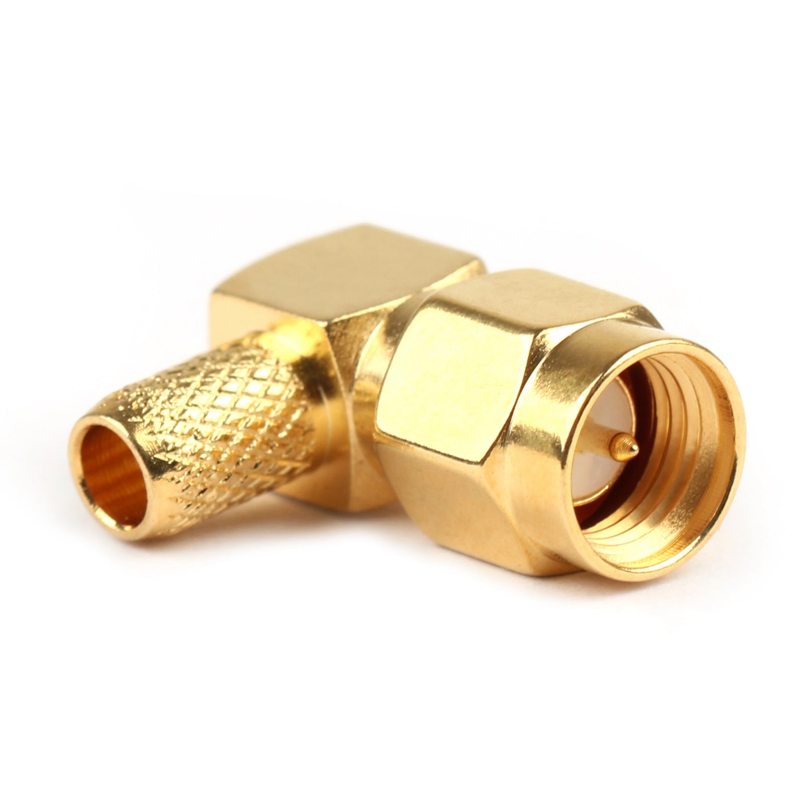 10 pièces SMA mâle prise à Angle droit broche à sertir pour RG58 RG142 RG400 LMR195 câble RF