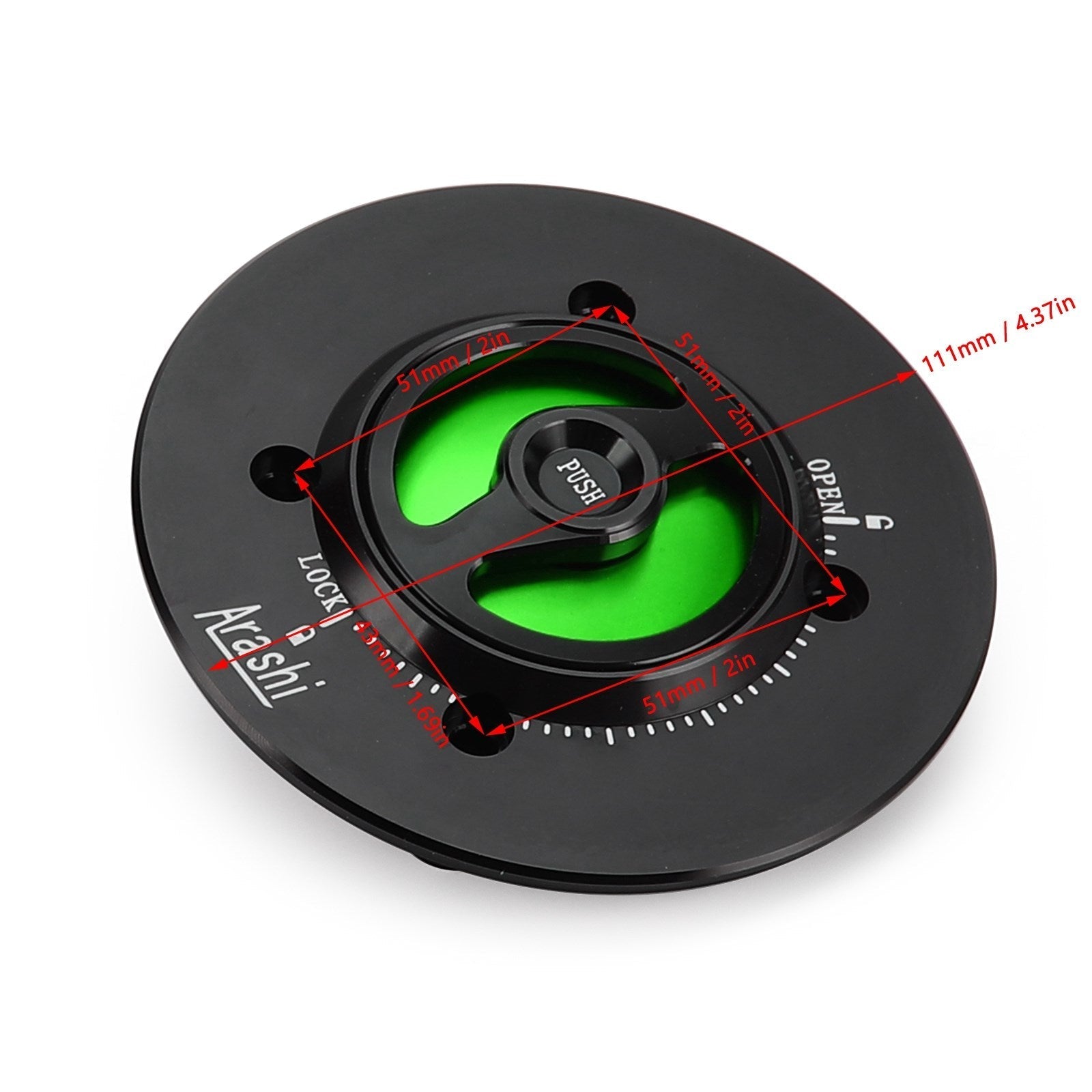 2018-2019 Kawasaki EX400 Ninja 400 CNC -polttoainesäiliön pistoke ilman avainta