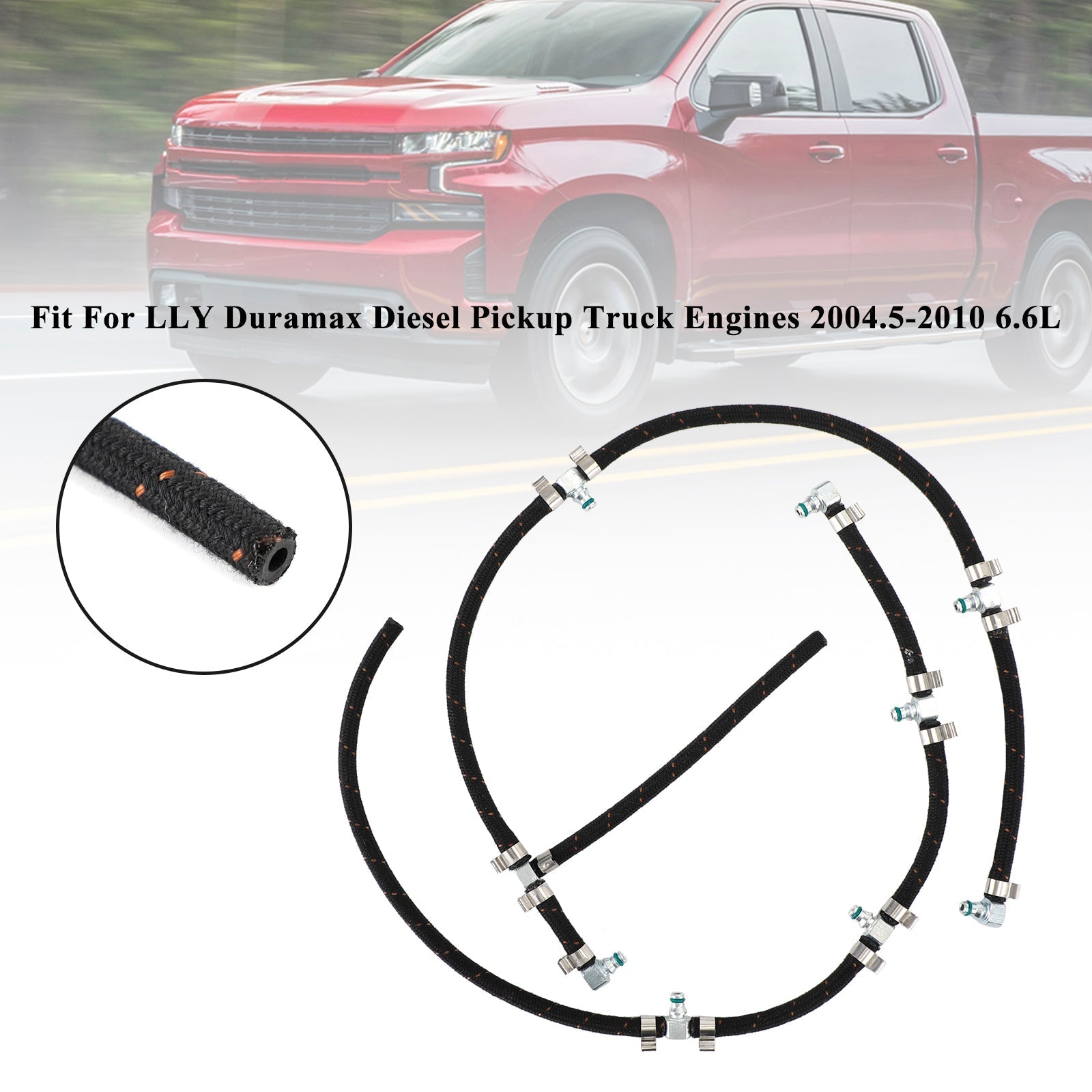 Kit linea di ritorno iniettore carburante Duramax 2004-2010 per motori di camion diesel da 6,6 litri