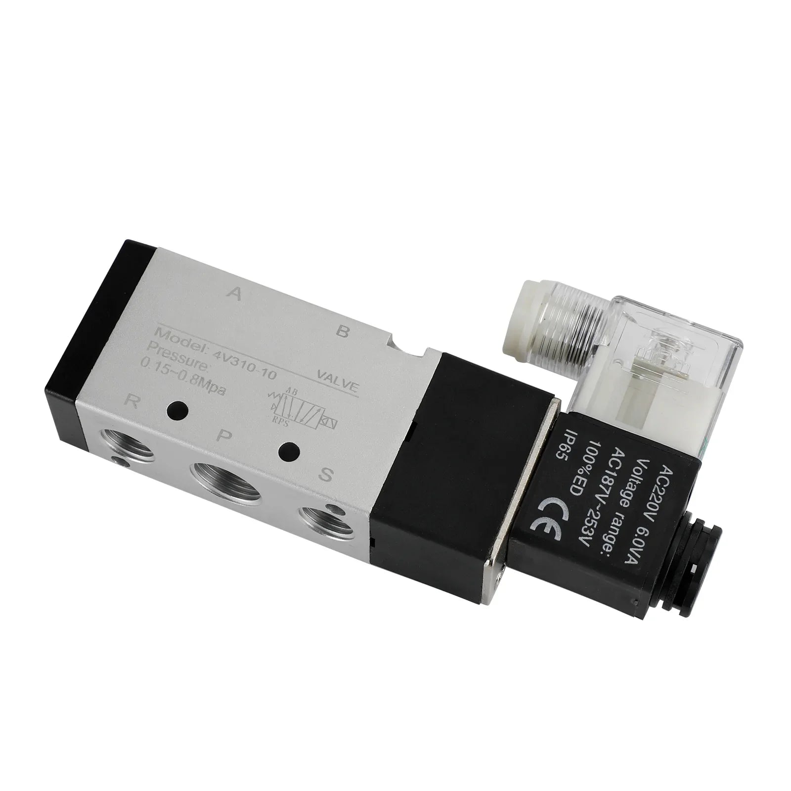 Electrovanne électrique pneumatique 4V310-10 2 positions 5 voies PT 3/8"