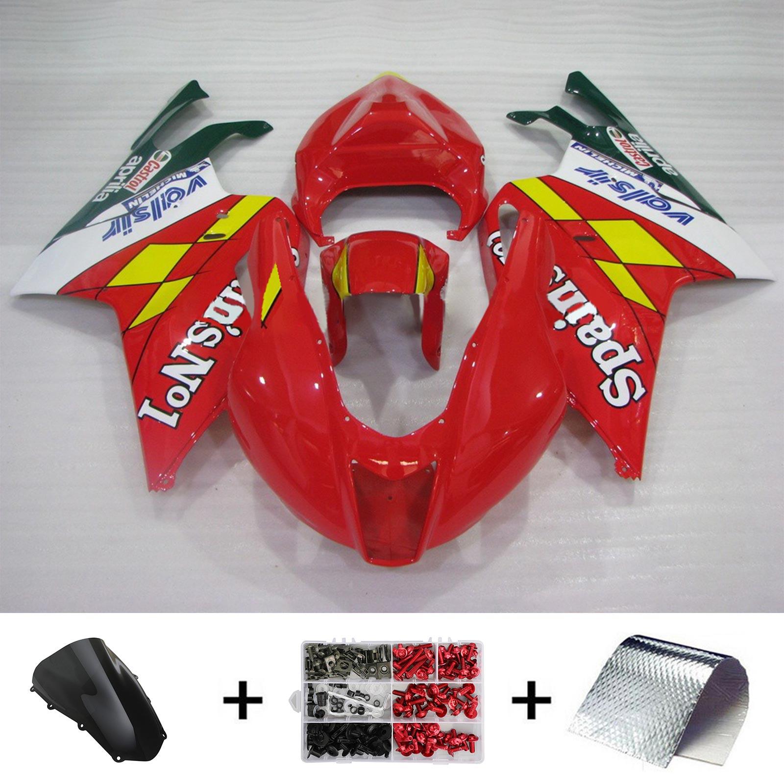 Amotopart Aprilia RSV 1000 2003-2006 Kit Carena Carrozzeria Plastica