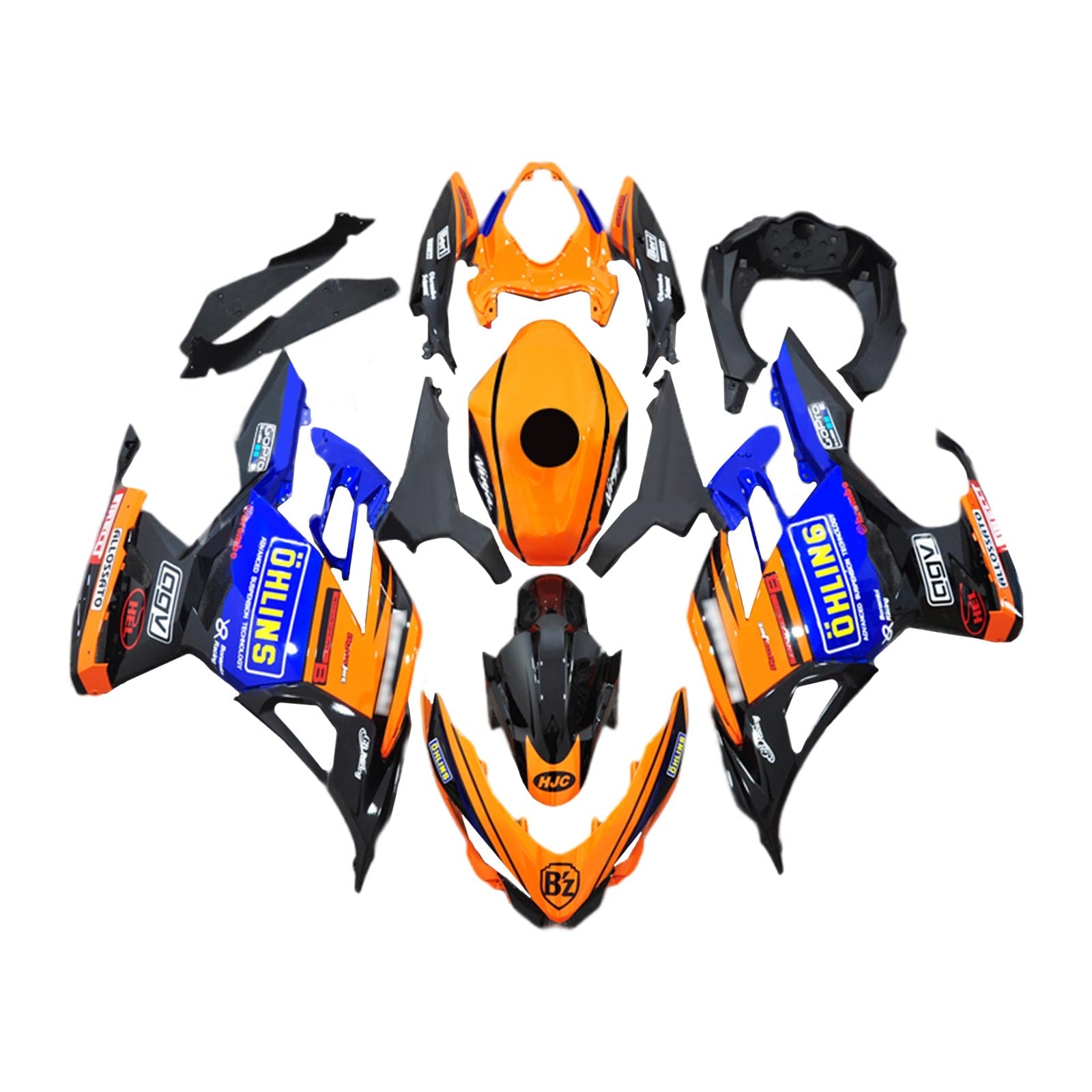 Amotopart kawasaki ex400 ninja400 2018-2023 komplet poštenosti corrier plastični abs