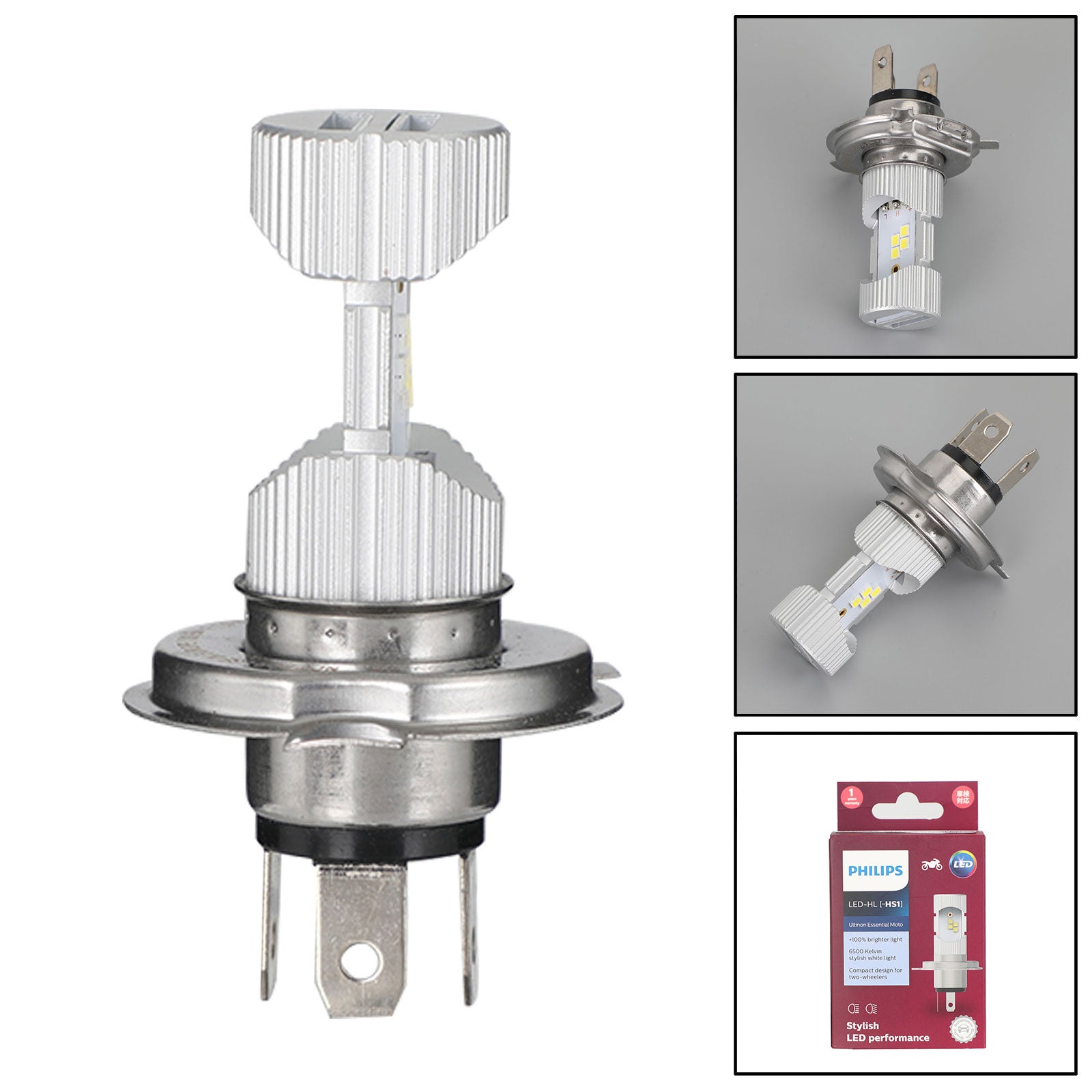 Voor Philips HS1 Ultinon Essential Moto + 100% helderder 6500K algemeen wit licht