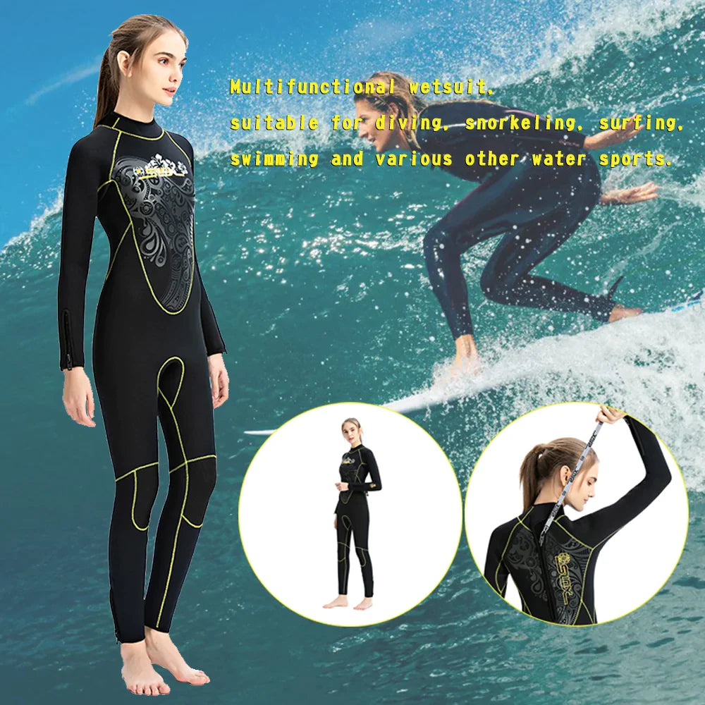 5 mm vrouwen neopreen surfcombinatie van full body duiken gemeenschappelijke triathlon grappig