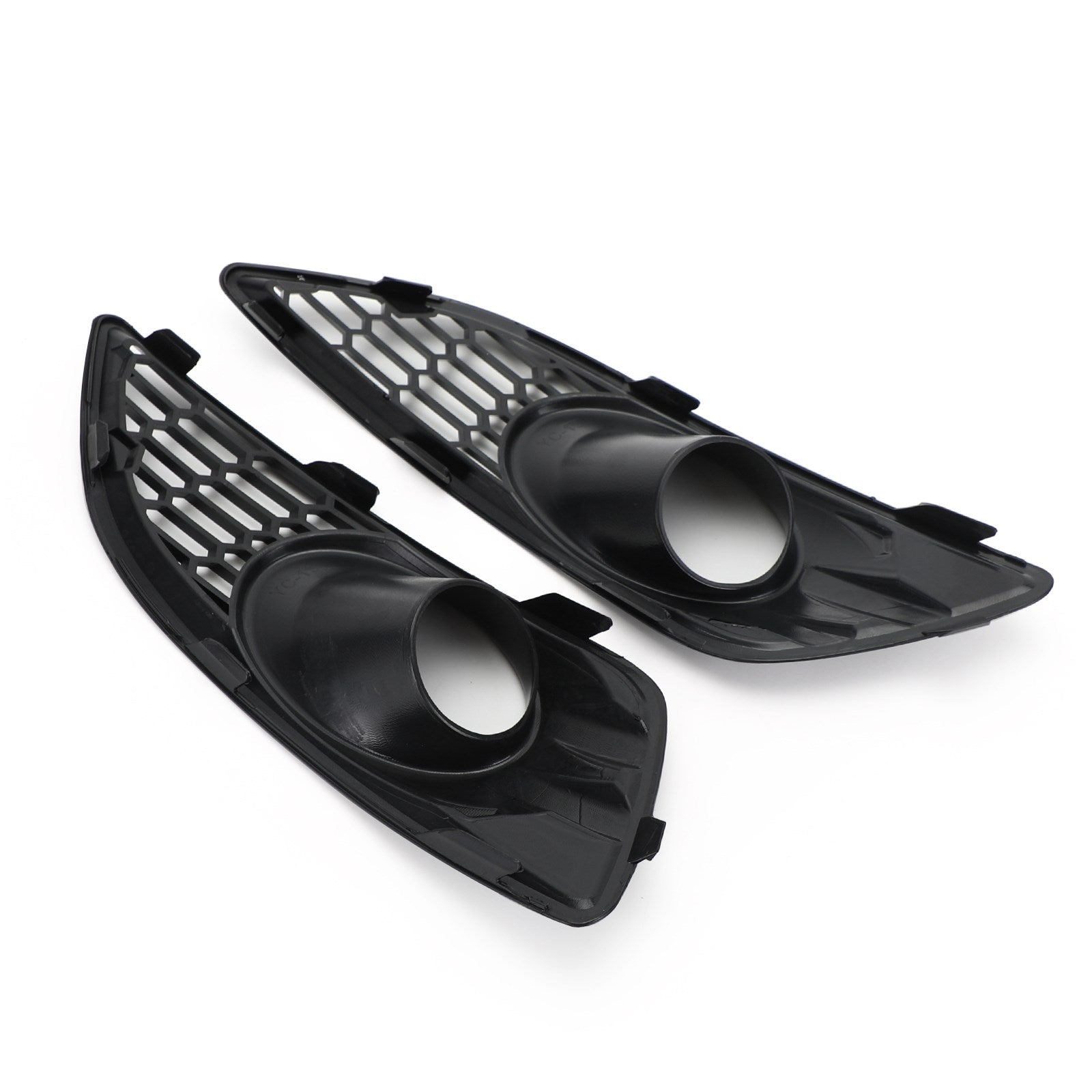 Paar glanzend zwarte grille mistlamplampafdekking voor Ford Fiesta 2013-2017 Generic