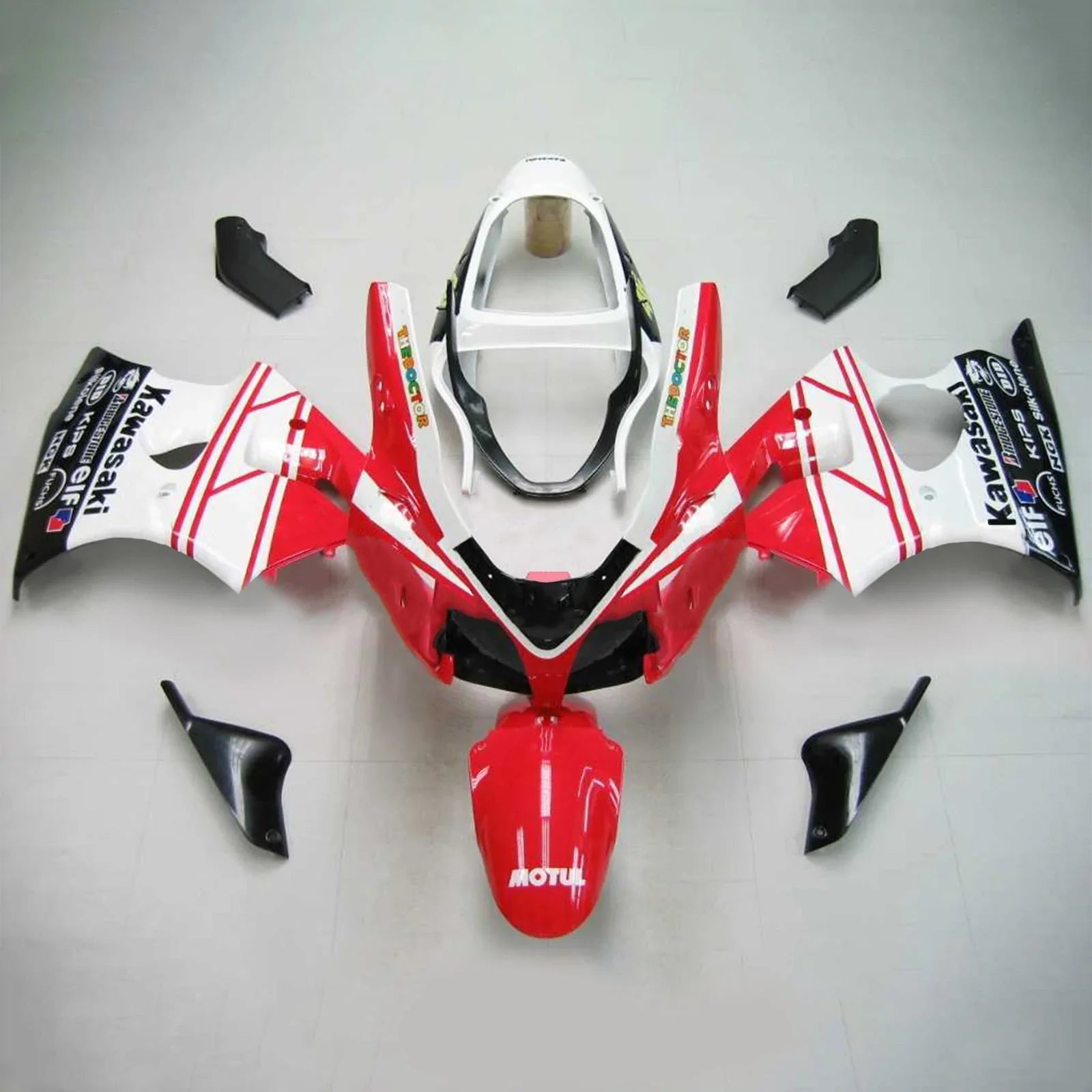 Amotopart Fairing Zestaw dla Kawasaki ZX6R 636 2000-2002 ZZR600 2005-2008