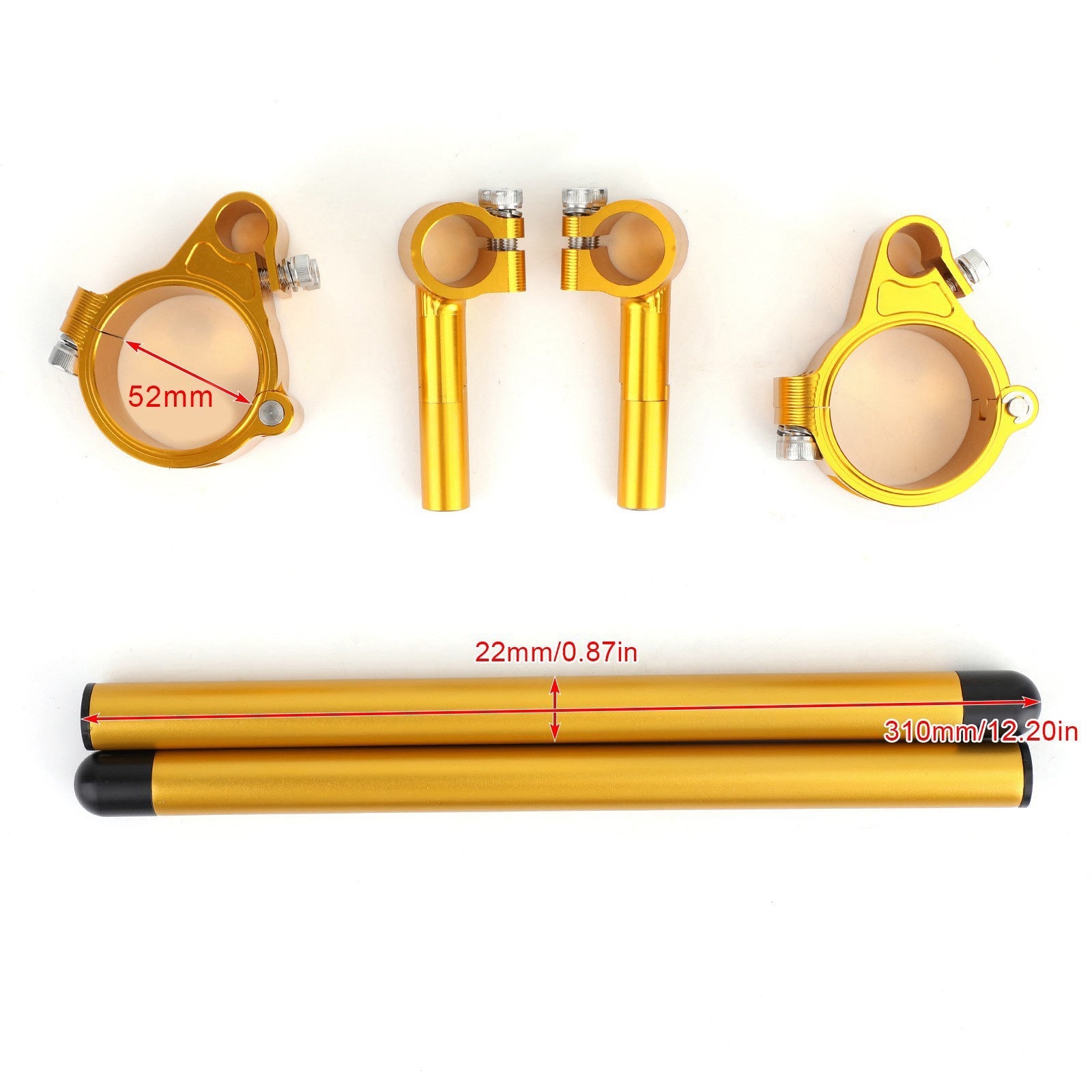 Universal Säädettävä pyörivä CNC -leiketyö haarukka putken ohjaustangon 52 mm Generic