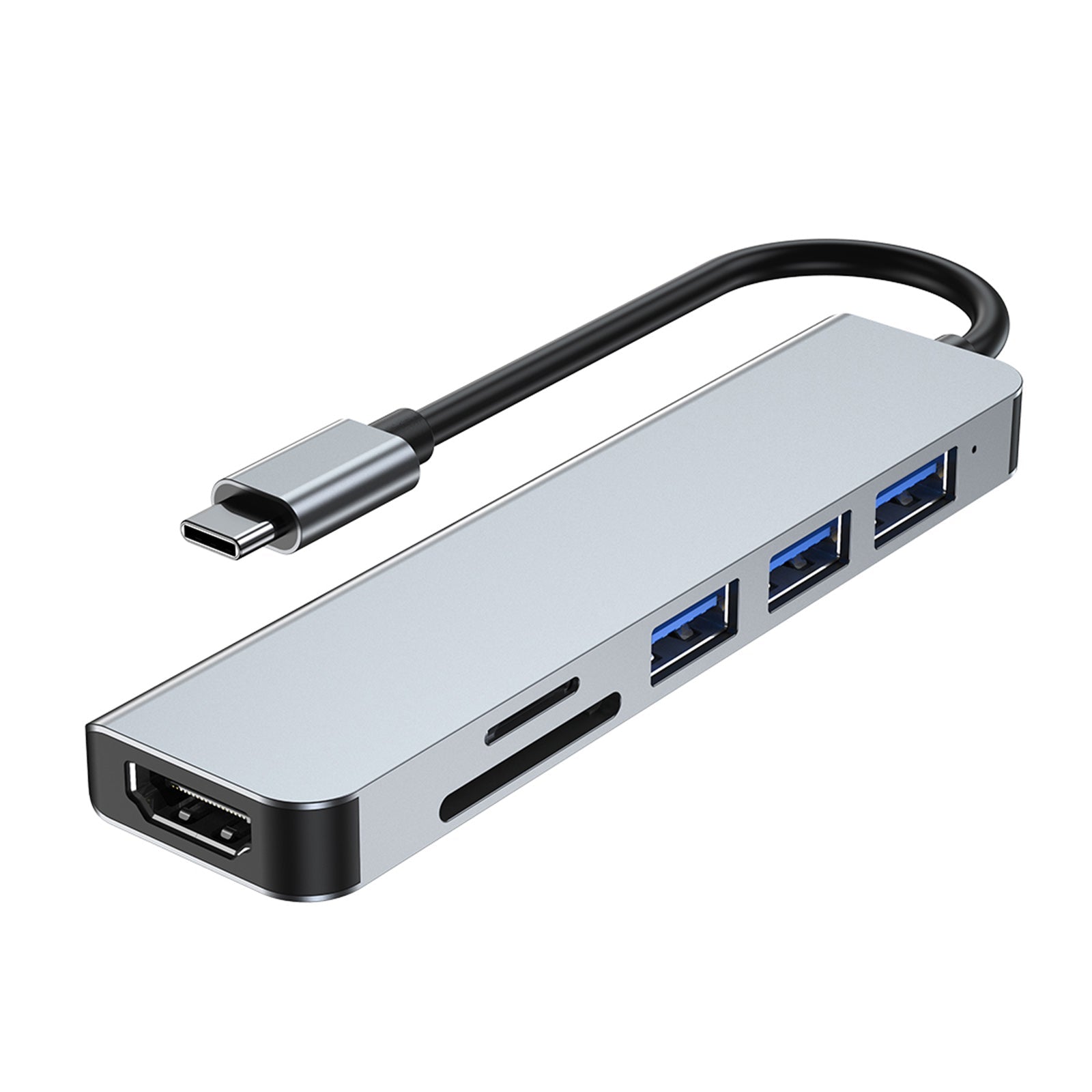 Adattatore 4K USB-C tipo C uscita HD 6 in 1 Docking station multifunzione HUB USB 3.0 HD